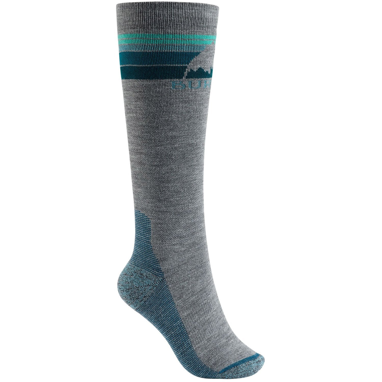 Burton Emblem Midweight Womens Snowboard Sock 2020 Gray Heather 1