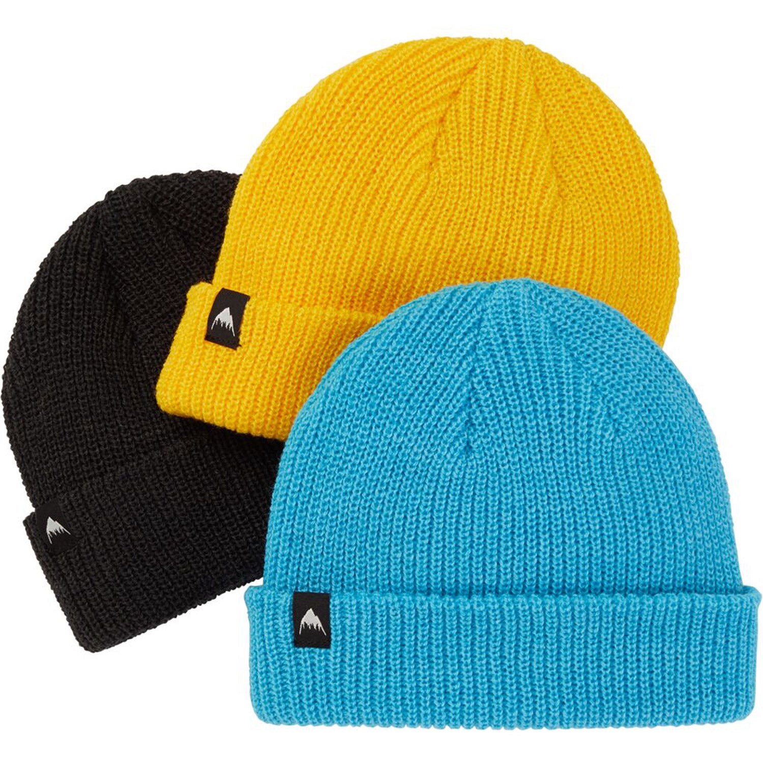 Burton Kids DND Beanie 3-Pack 2021 Black / Cyan / Yellow