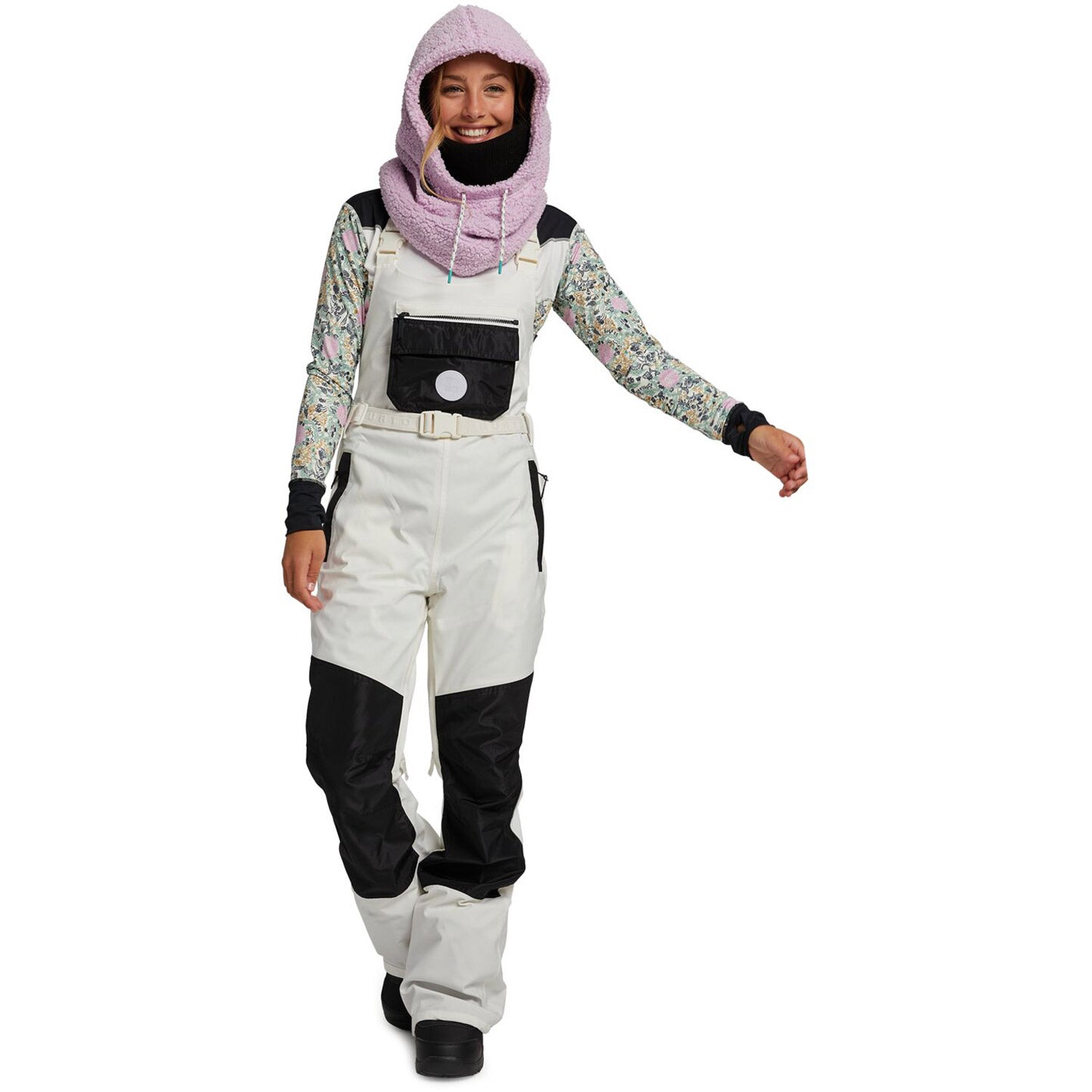 burton-larosa-bib-snowboard-pant-2021- stout - white