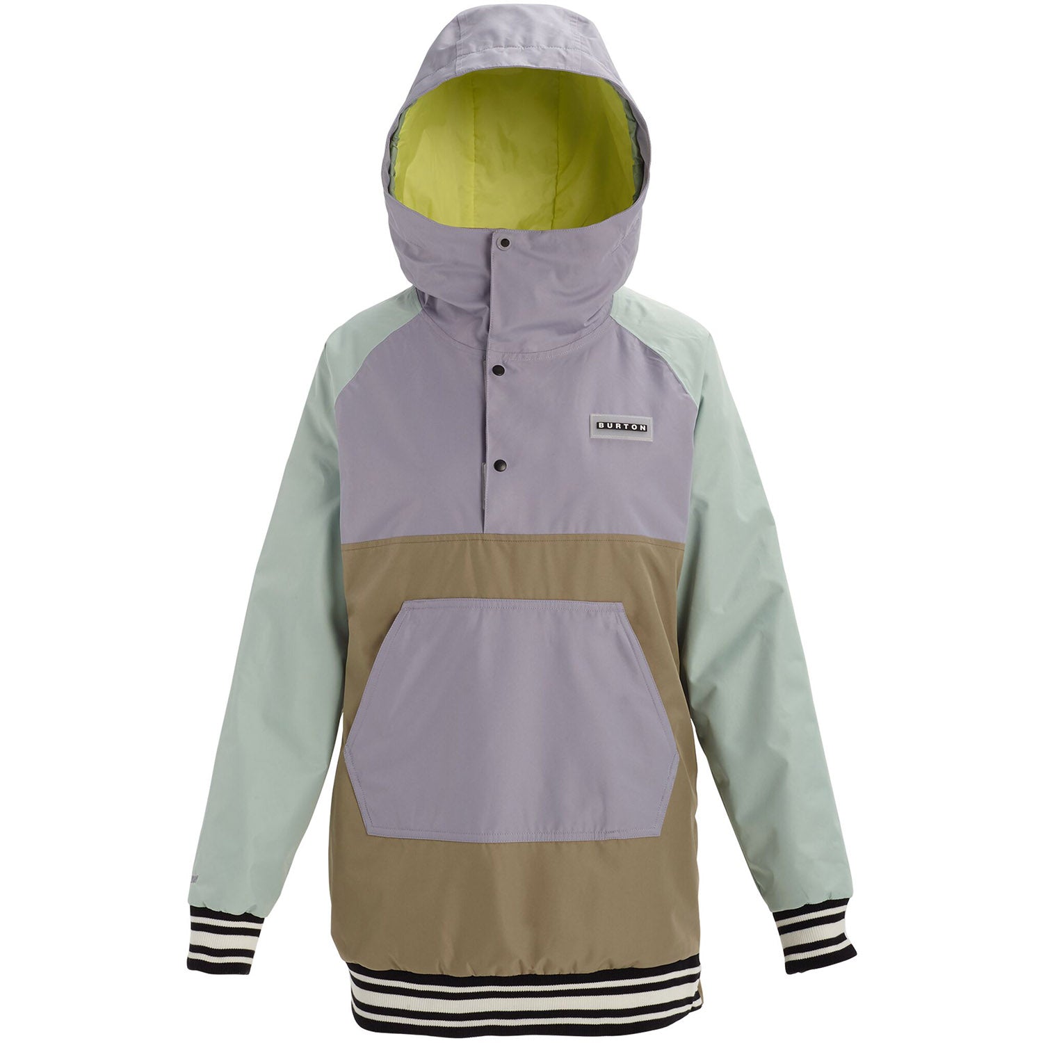 Burton Loyle Anorak Snowboard Jacket 2020 Aqua Gray / Lilac Gray / Timber Wolf / Sunny Lime 1