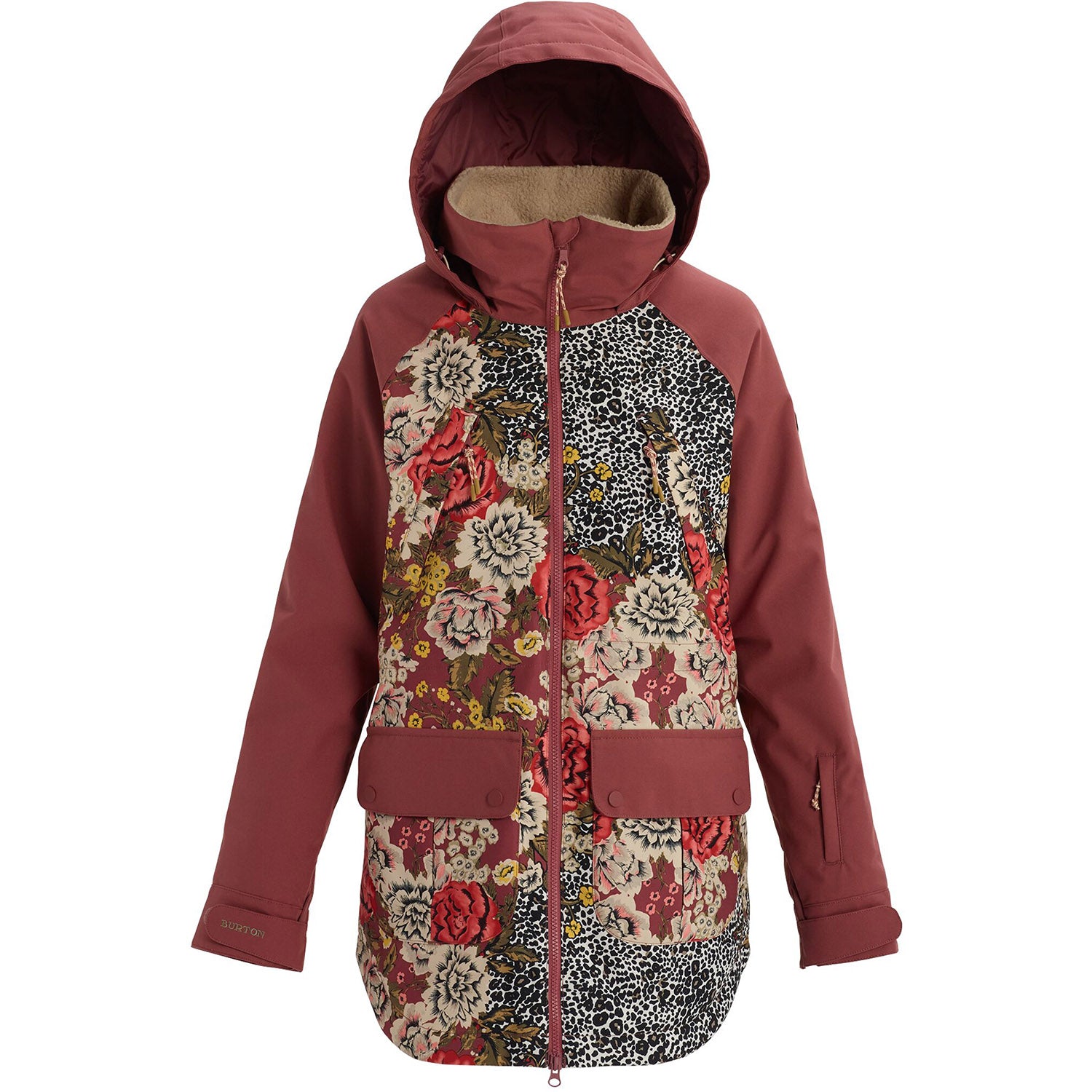 Burton Prowess Jacket 2020 Cheetah Floral Rose Brown 1