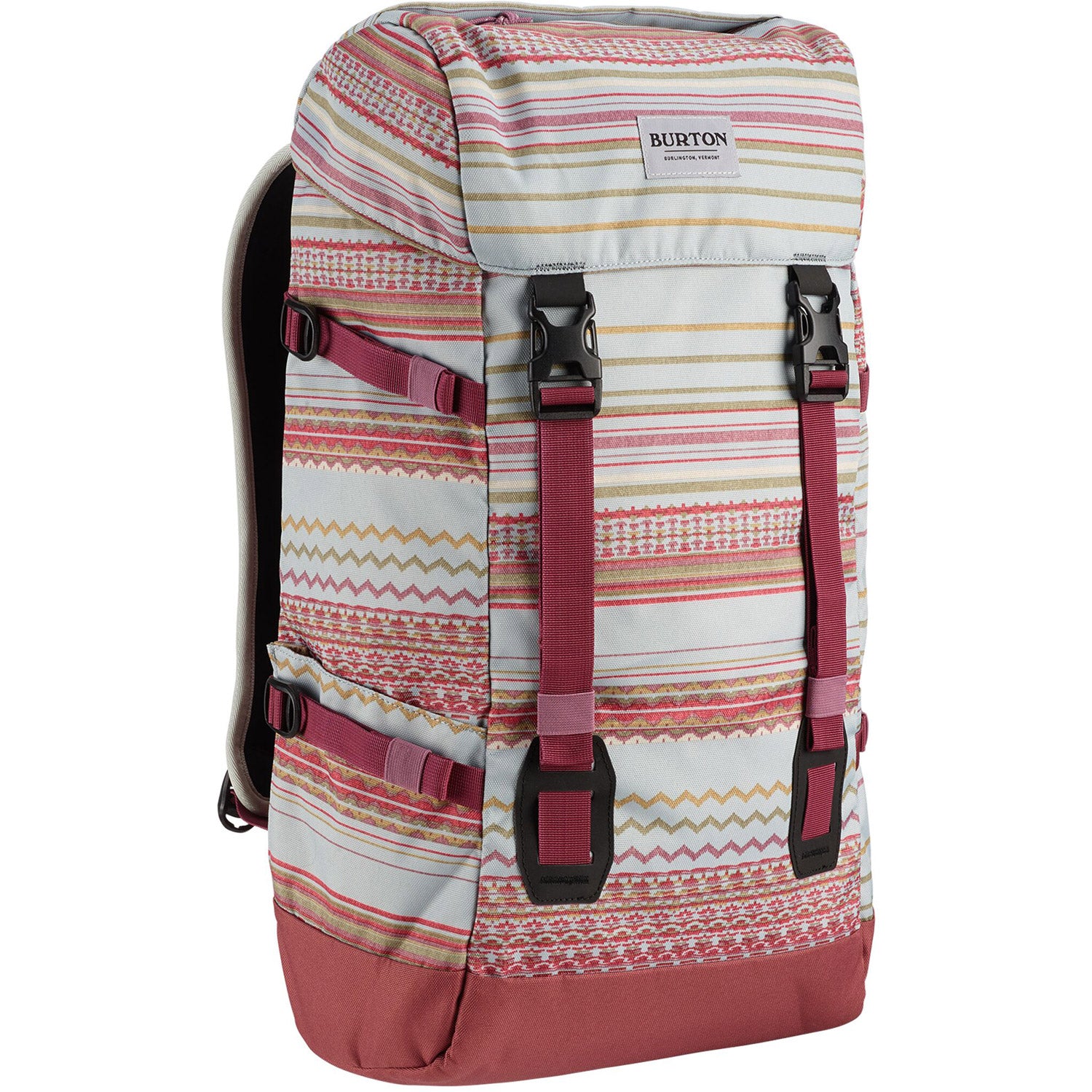 Burton Tinder 2.0 Backpack 2020 Aqua Gray Revel Stripe Print 1