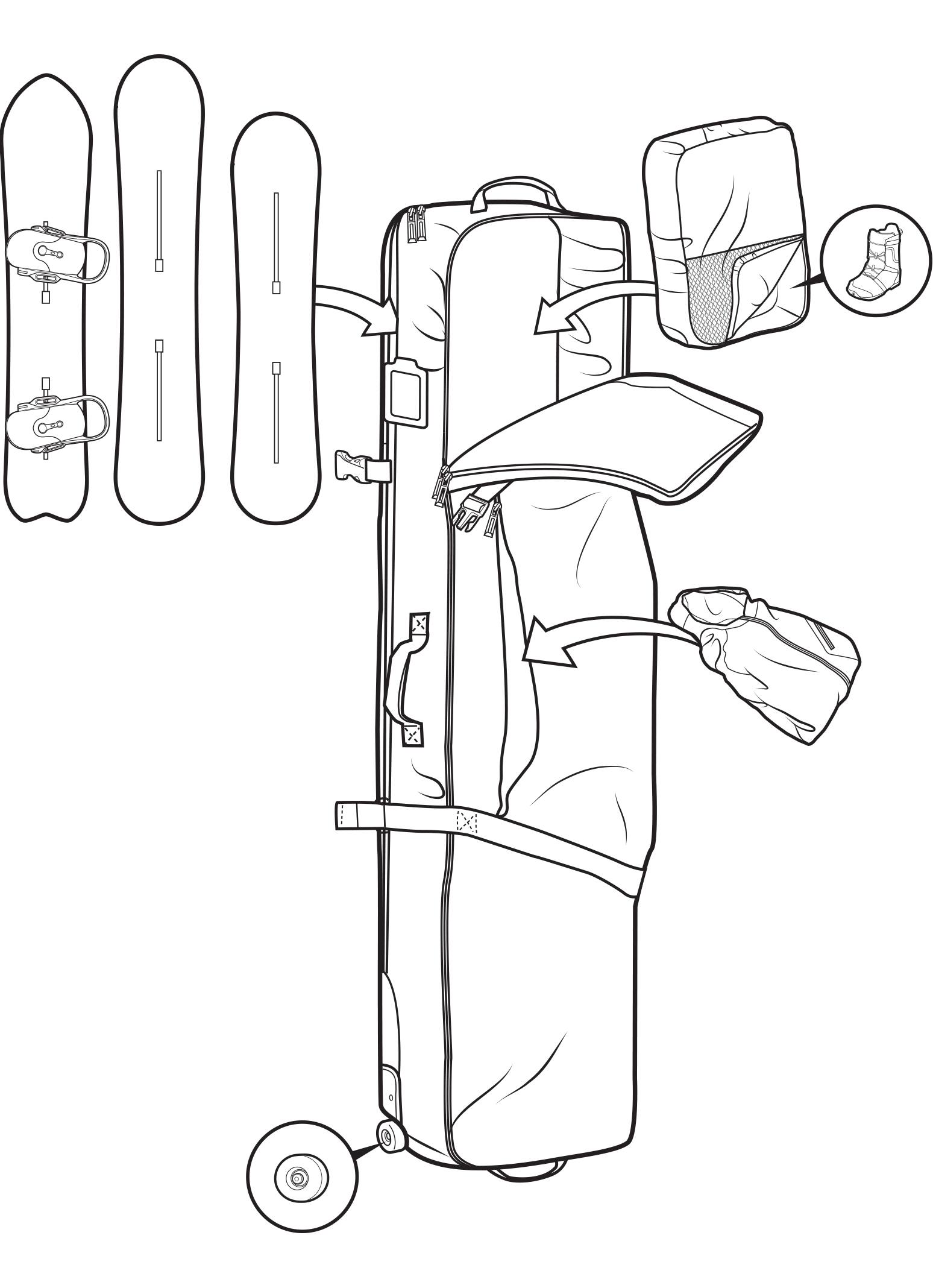 Burton Wheelie Board Case Board Bag 2022 True black