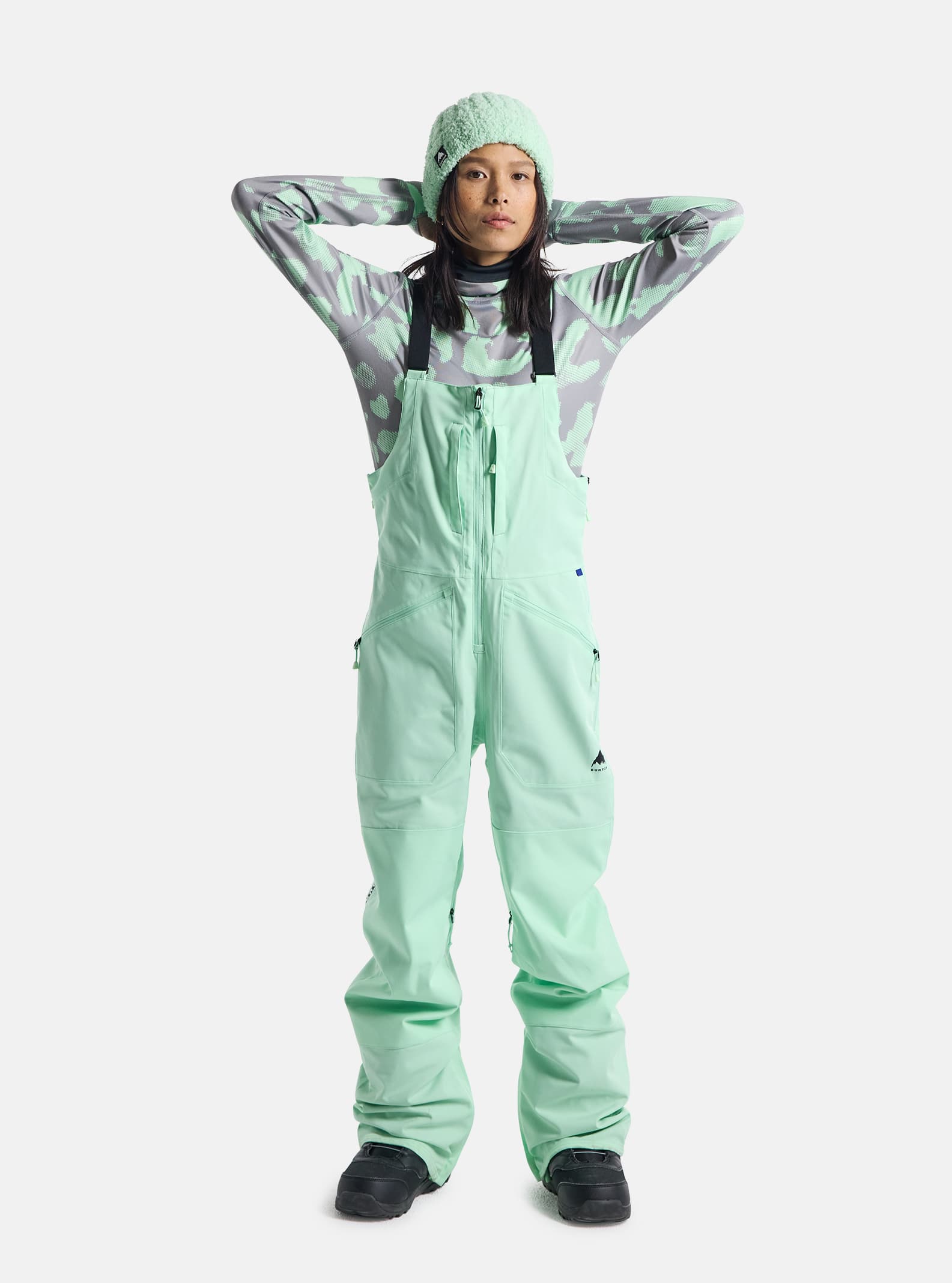 Burton Women's Burton Reserve Stretch 2L Bib Pants Jewel Green