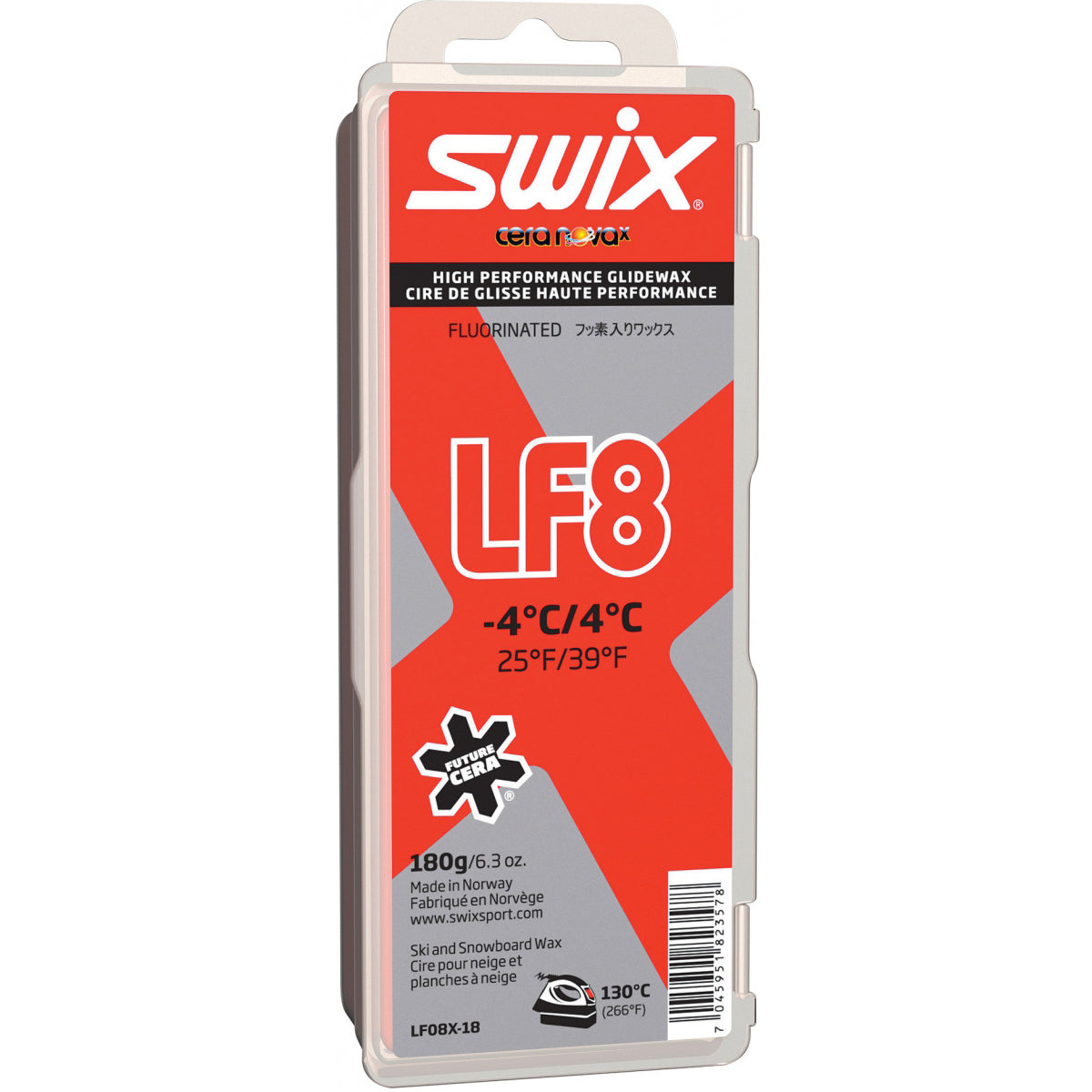Swix LF08 Low Fluoro Red Wax 180g