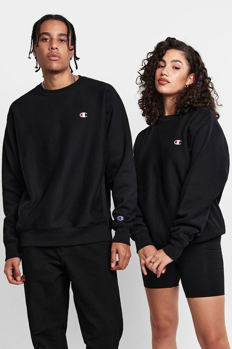 Champion Reverse Weave Crew Black