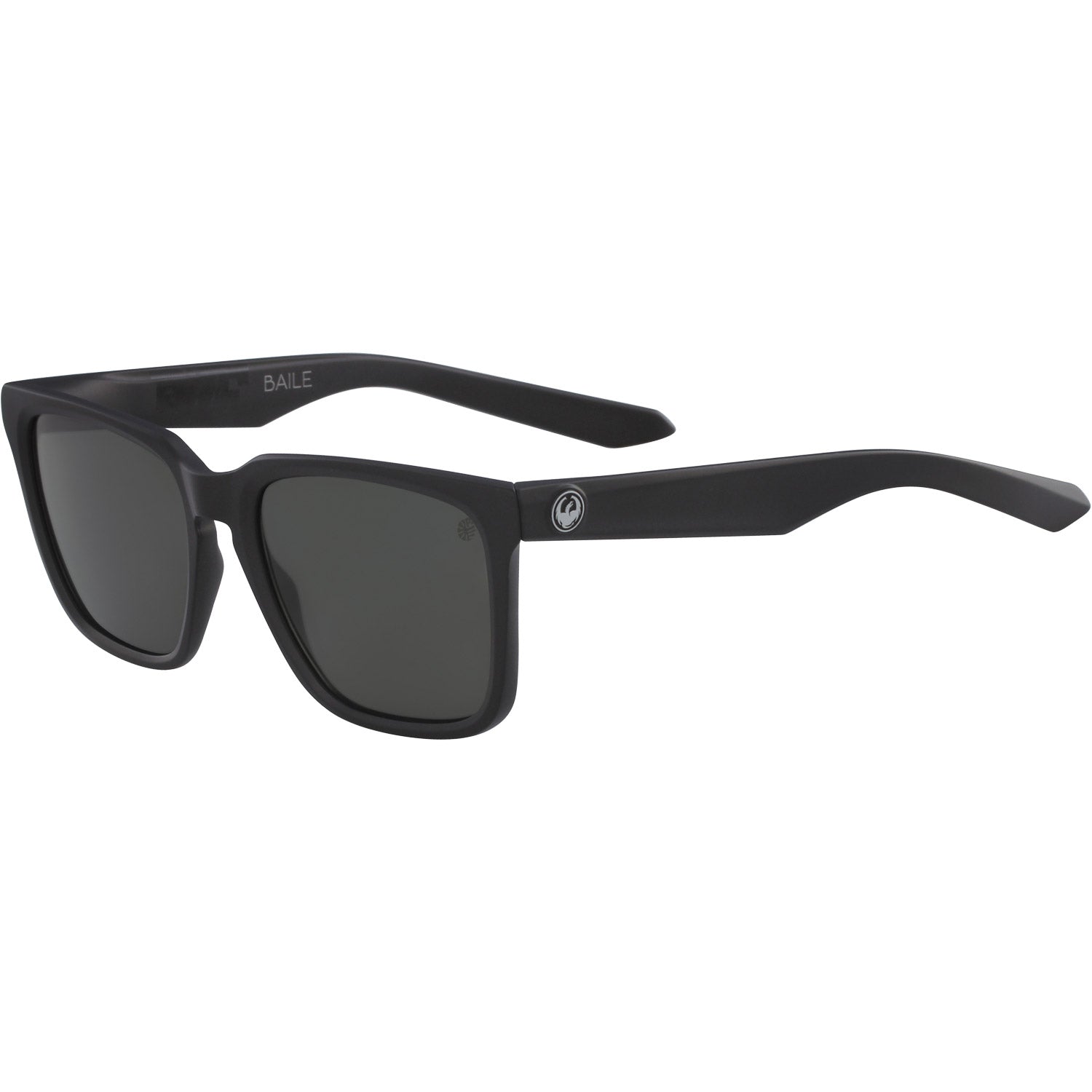 Dragon Bail Sunglasses Matte Black w/ Lumalens Smoke Polar