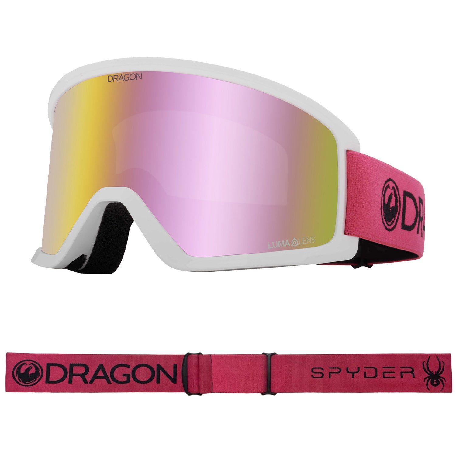 Dragon DX3 OTG Asian Fit Snow Goggles 2023 Cersie Lumalens Pink Ion Lens