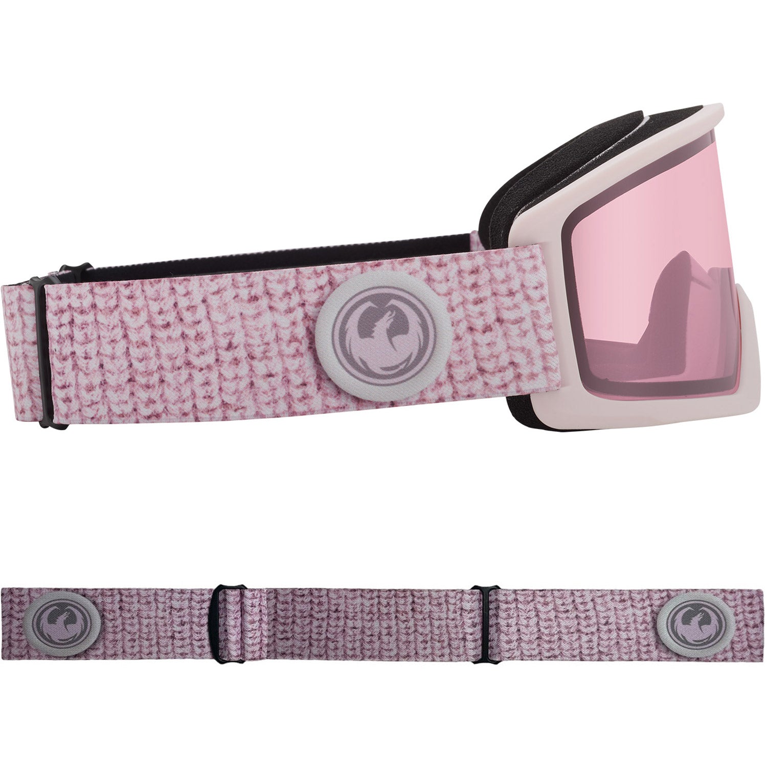 Dragon DX3 OTG Snow Goggles 2023 Sweater Lumalens Light Rose Lens