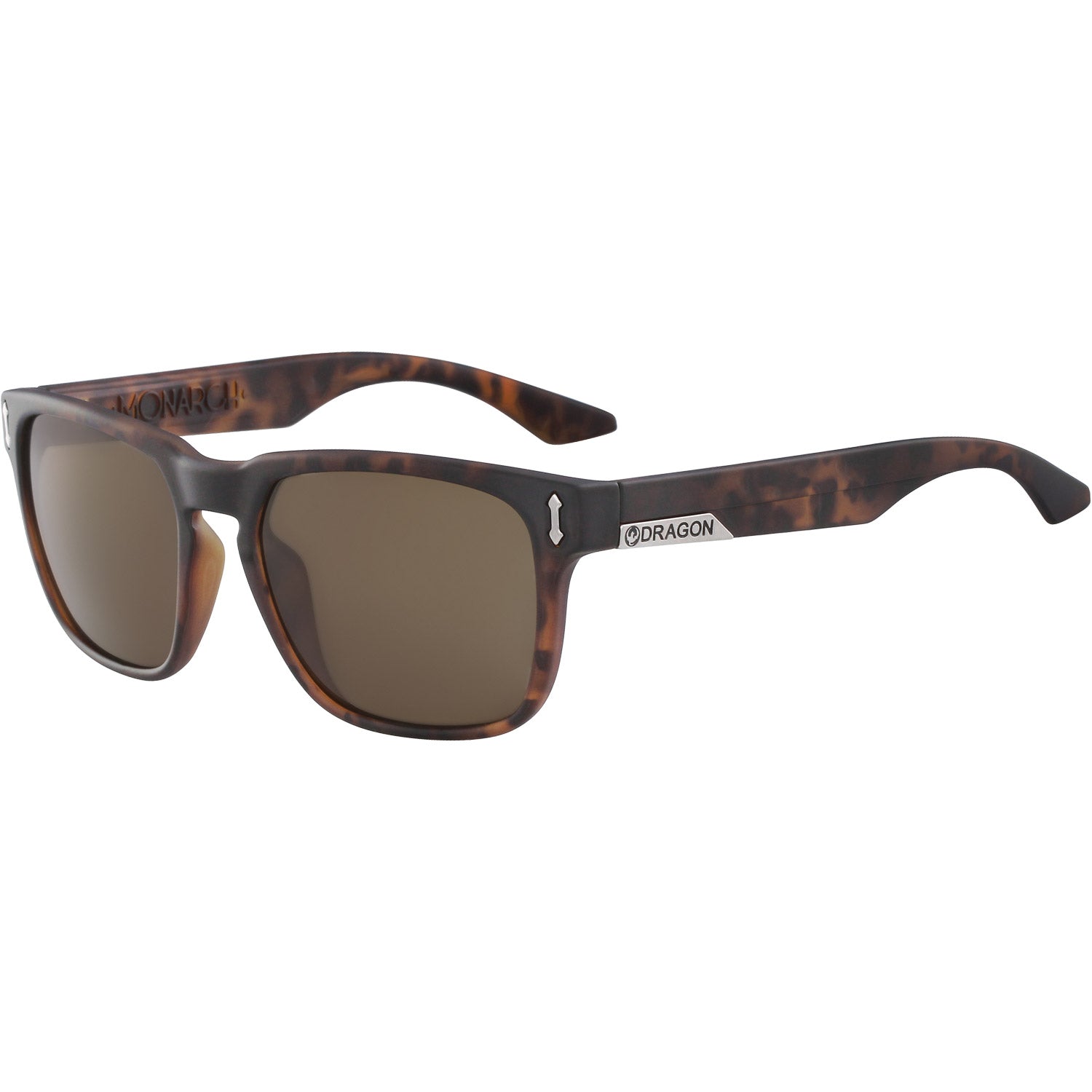 Dragon Monarch Sunglasses Matte Tortoise w/ Lumalens Brown Polar