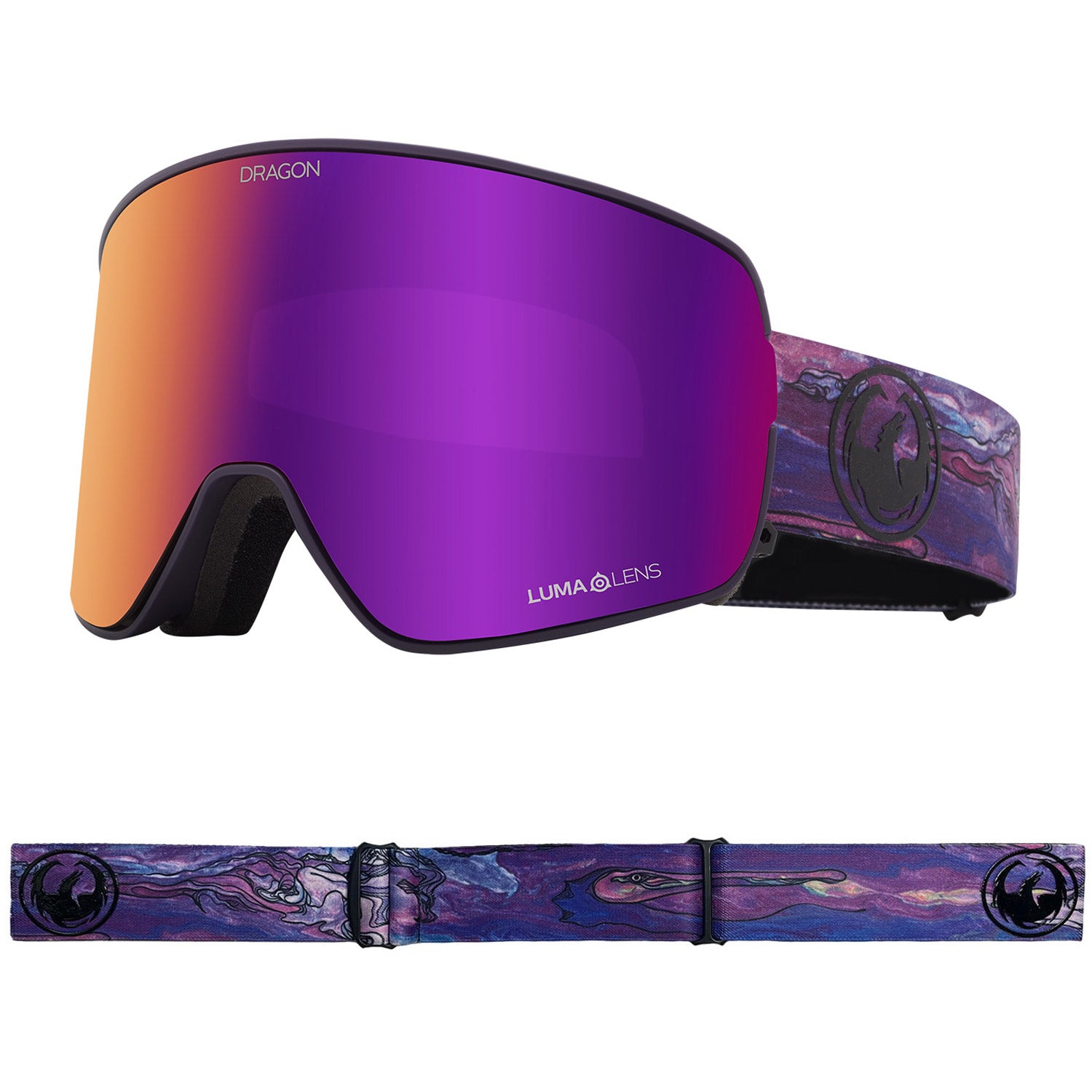 Dragon NFX2 Snow Goggles 2023 Chris Signature Lumalens Purple Ion Lens With Lumalens Amber Lens