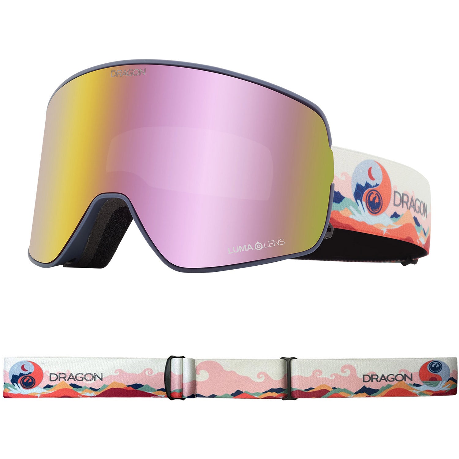 Dragon NFX2 Snow Goggles 2023 Kimmy Fasani Signature Lumalens Pink Ion Lens With Lumalens Dark Smoke Lens