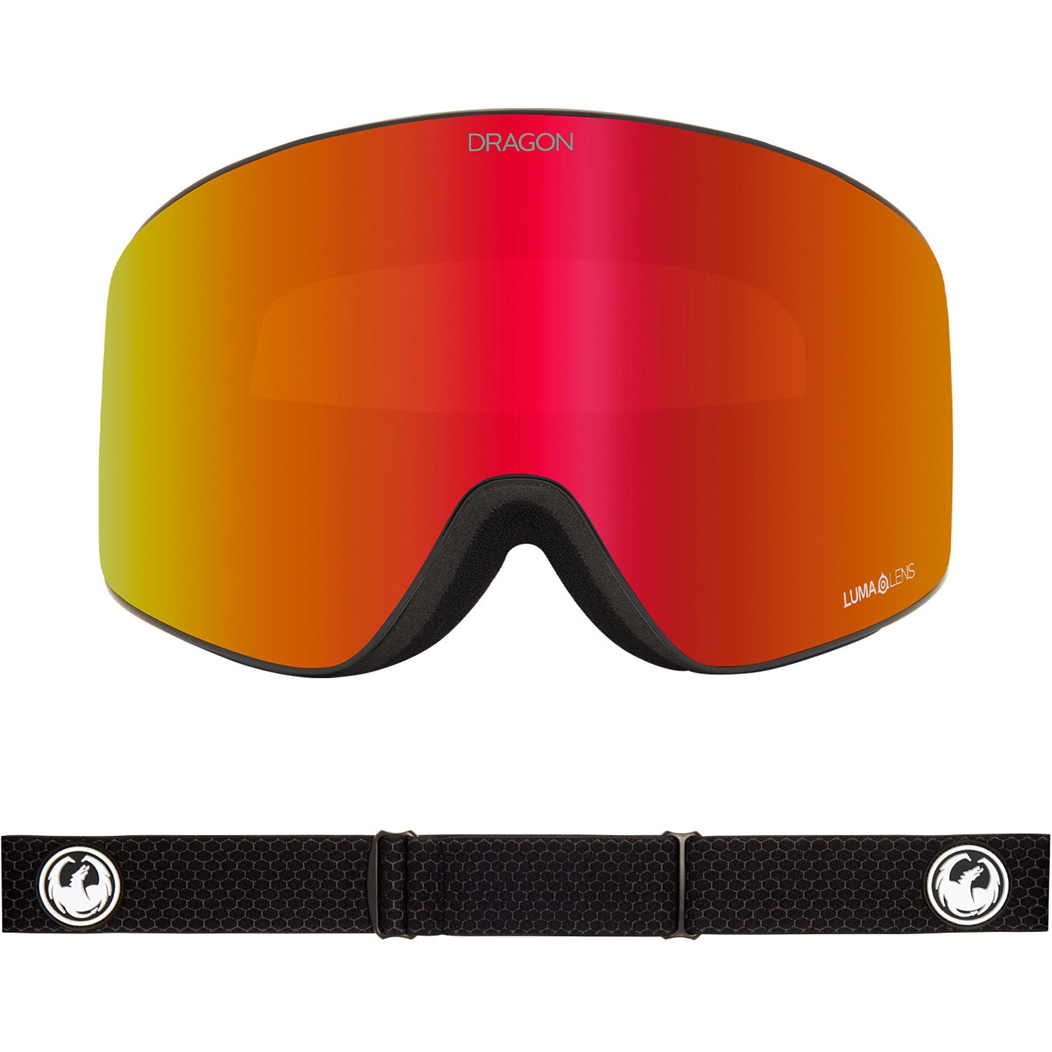 Dragon PXV Snow Goggles 2023 Split Lumalens Red Ion Lens With Lumalens Light Rose Lens