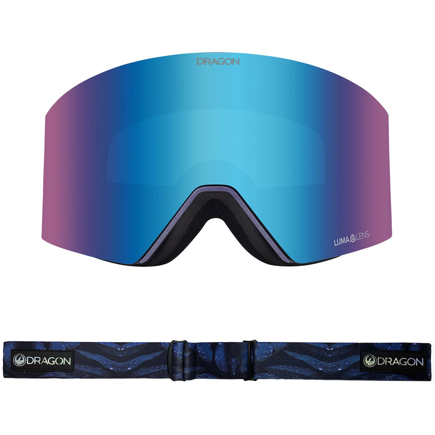 Dragon RVX OTG MAG Snow Goggles 2023 Shimmer Lumalens Blue Ion Lens with Lumalens Violet Lens