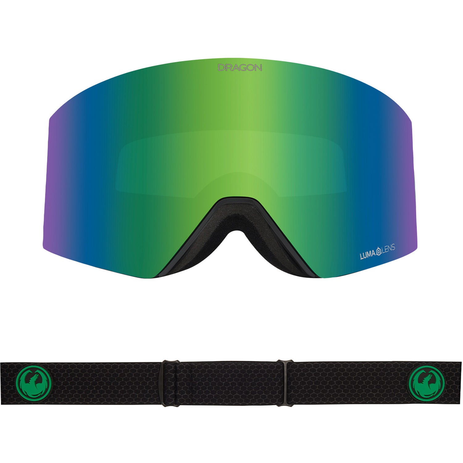 Dragon RVX OTG MAG Snow Goggles 2023 Split Lumalens Green Ion Lens with Lumalens Amber Lens