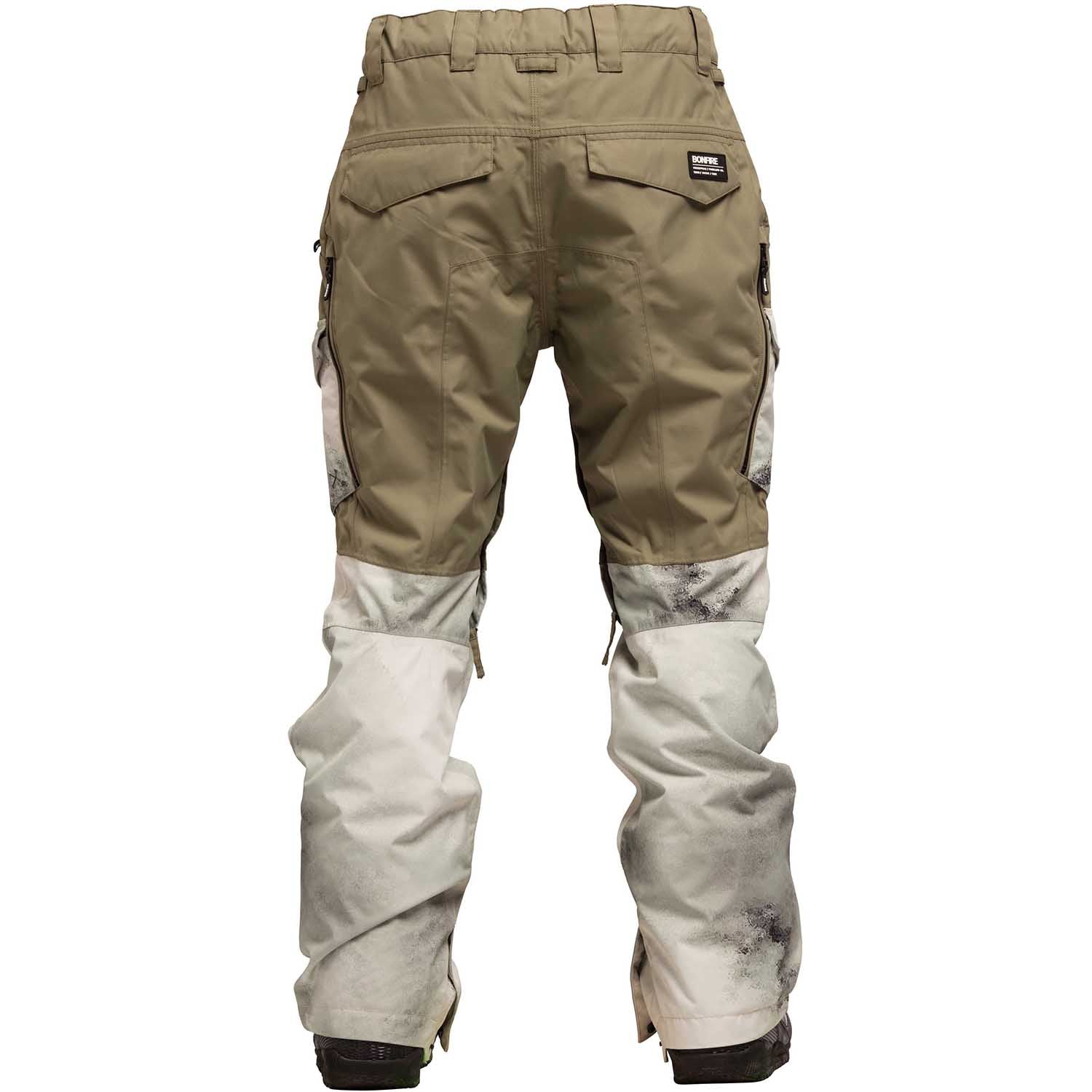 Bonfire Zone Mens Snowboard Pant 2018 Oil Fade Print Natural