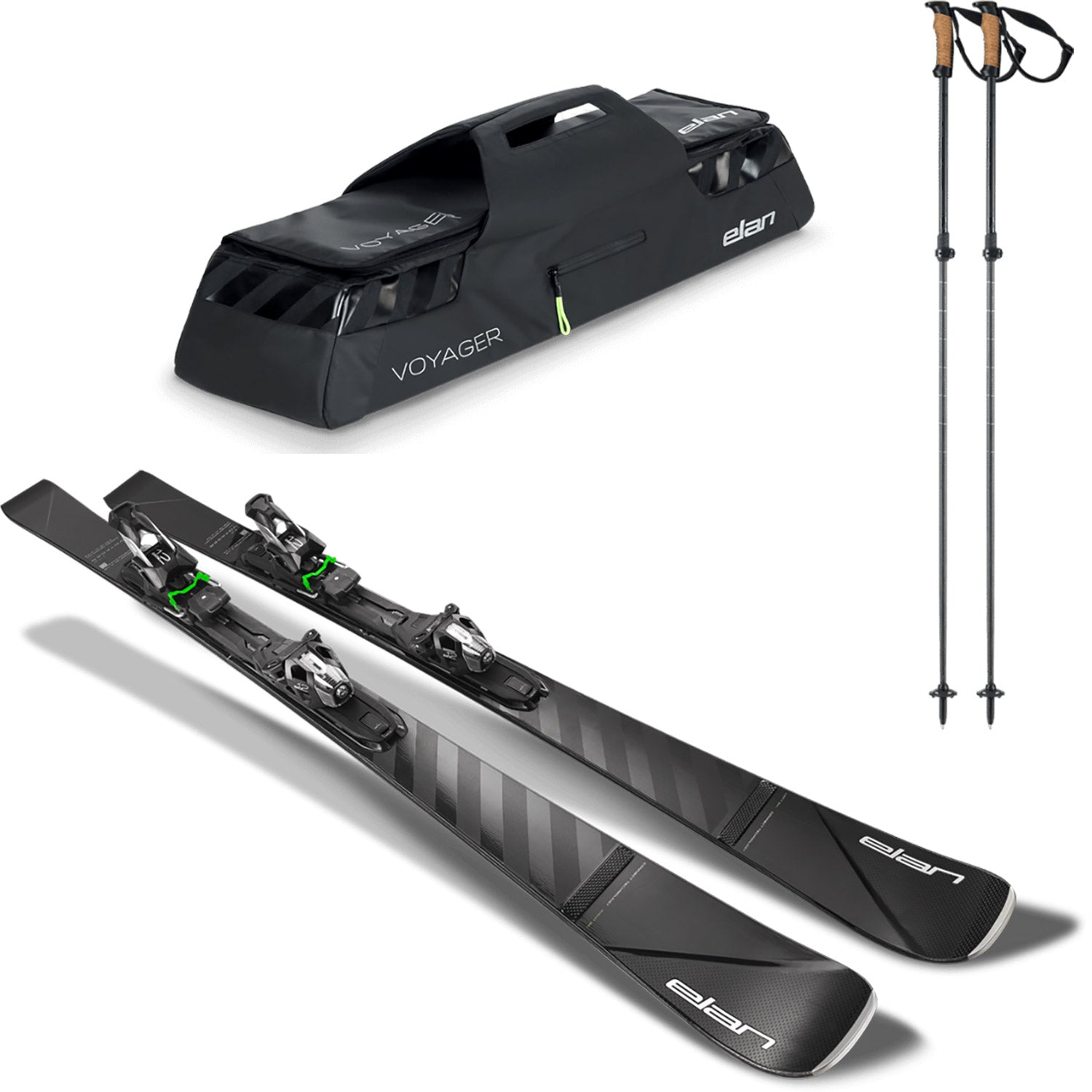 Voyager Black Skis w/ EMX 12.0 GW Bindings Package 2023
