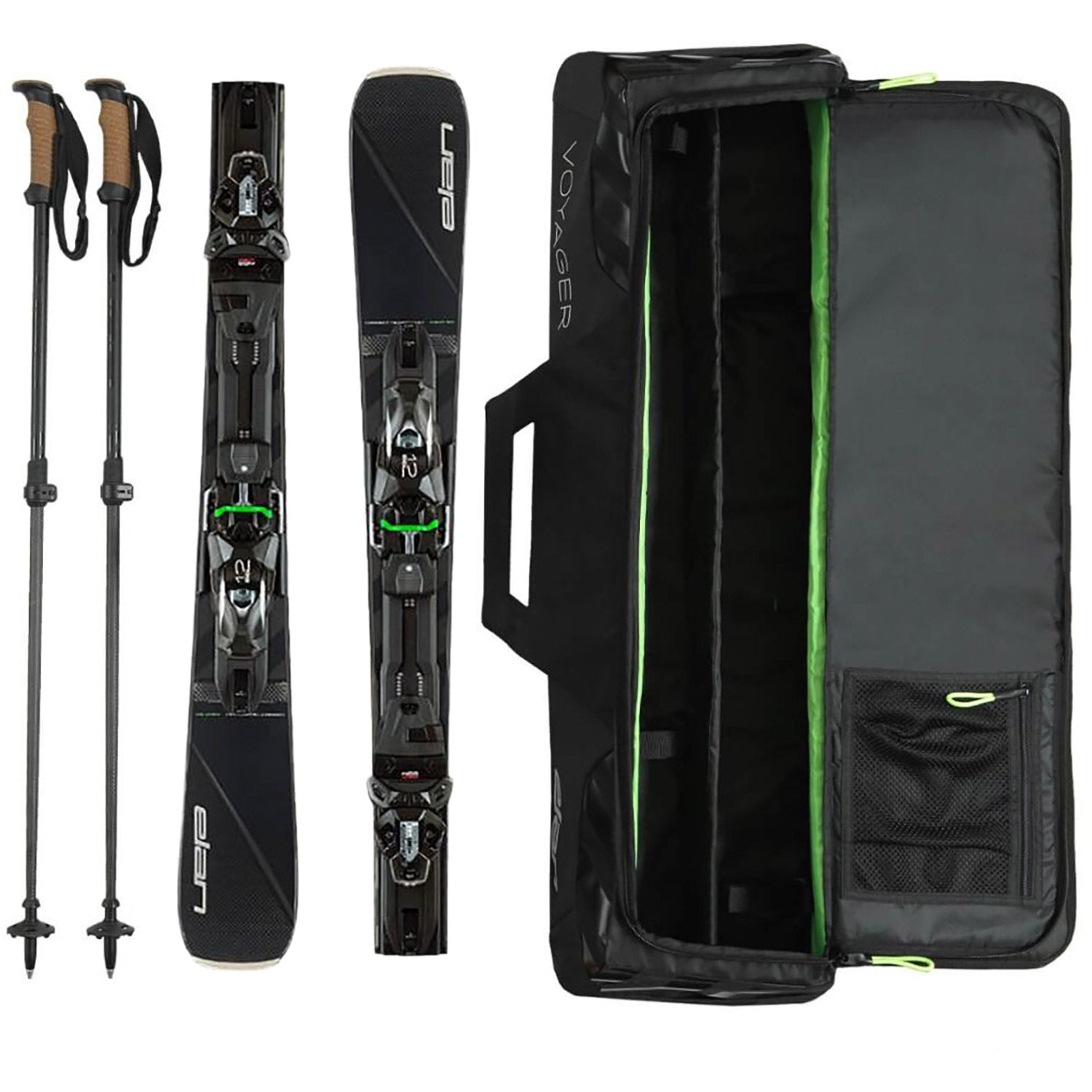 Voyager Black Skis w/ EMX 12.0 GW Bindings Package 2023