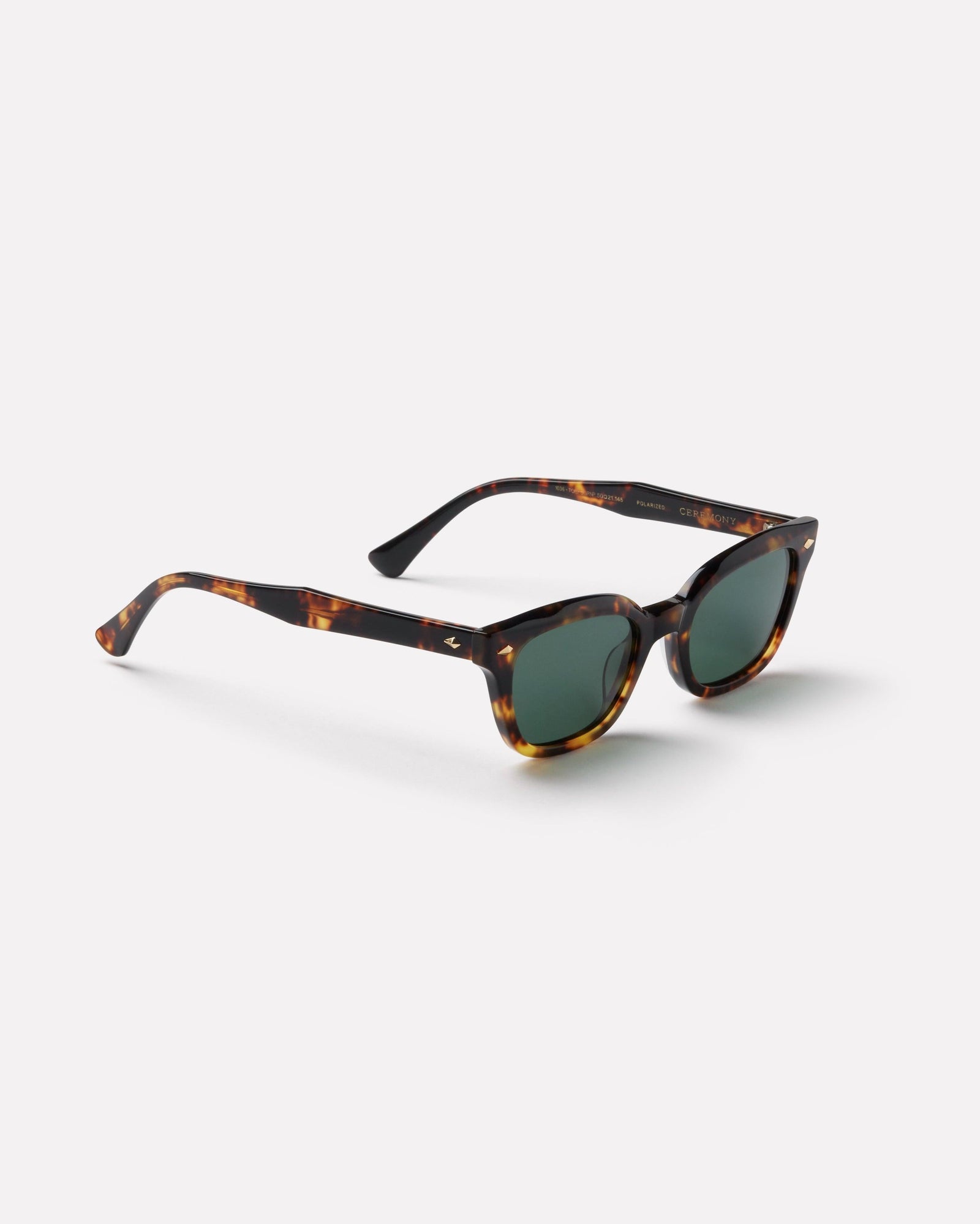 Epokhe Ceremony Sunglasses Tortoise Polished / Green Polarised