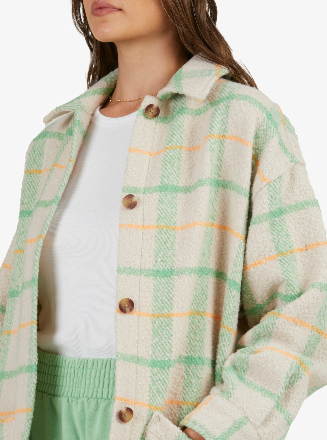 Womens Check It Out Oversized Overshirt