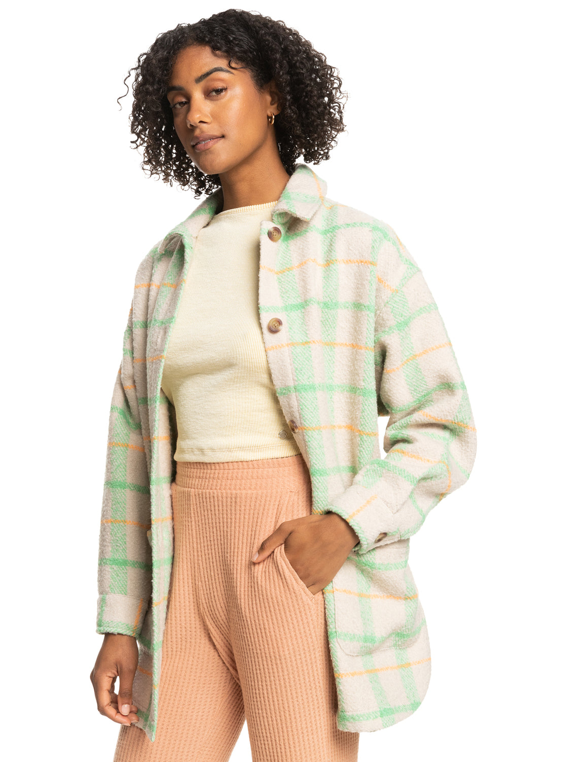 Womens Check It Out Oversized Overshirt
