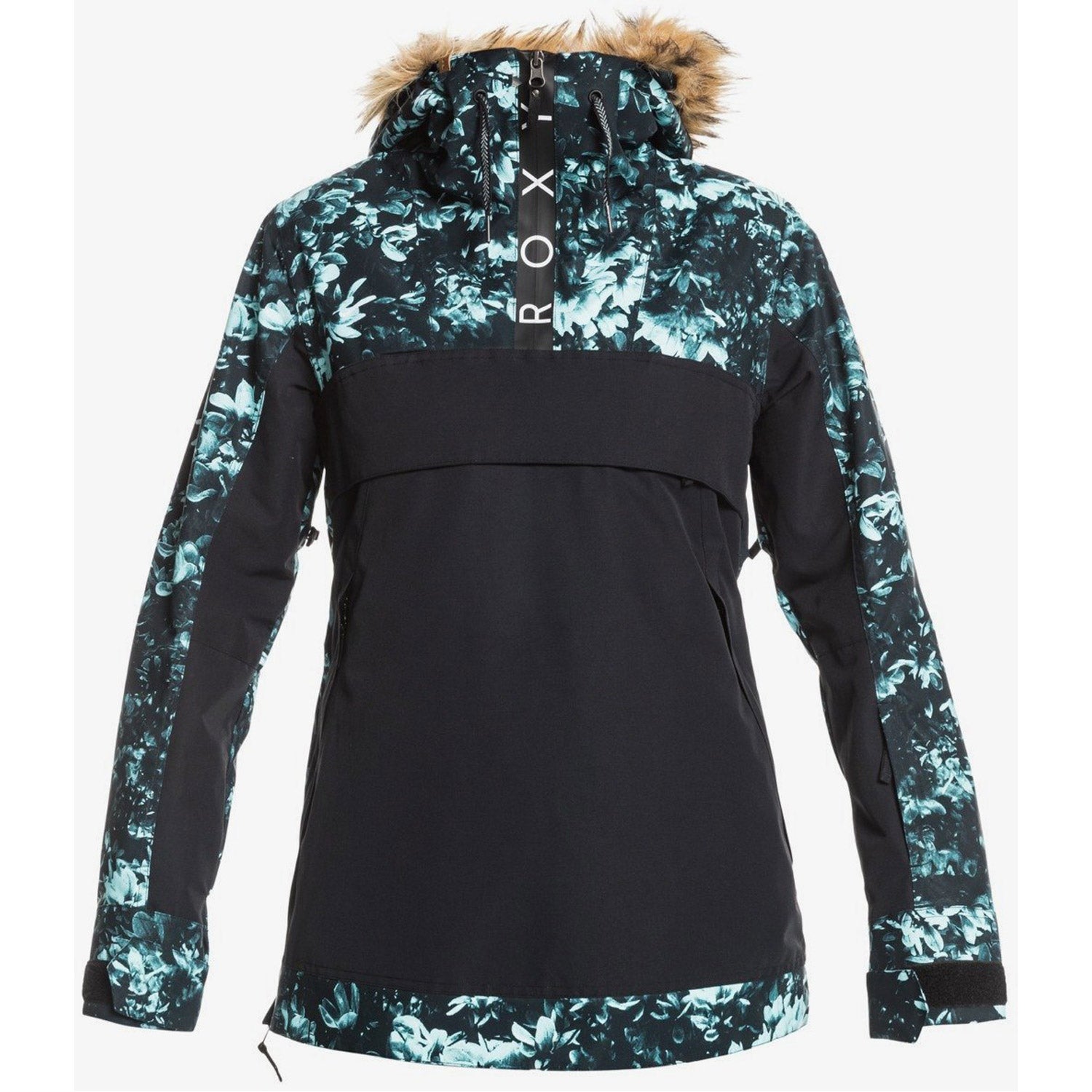 Roxy Womens Shelter Half-Zip Snow Jacket Burnt olive