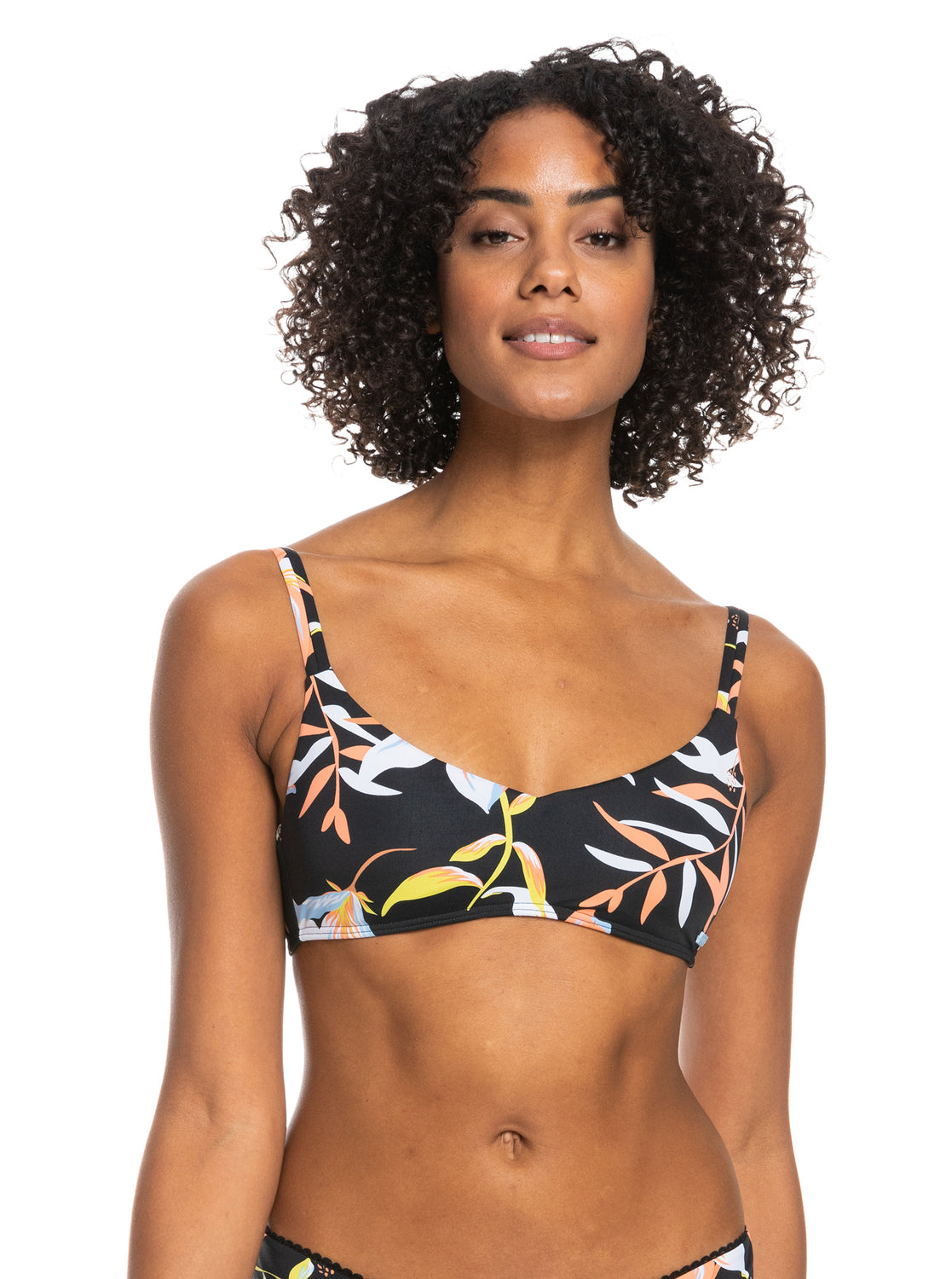 Womens Hibiscus Wave Bralette Bikini Top