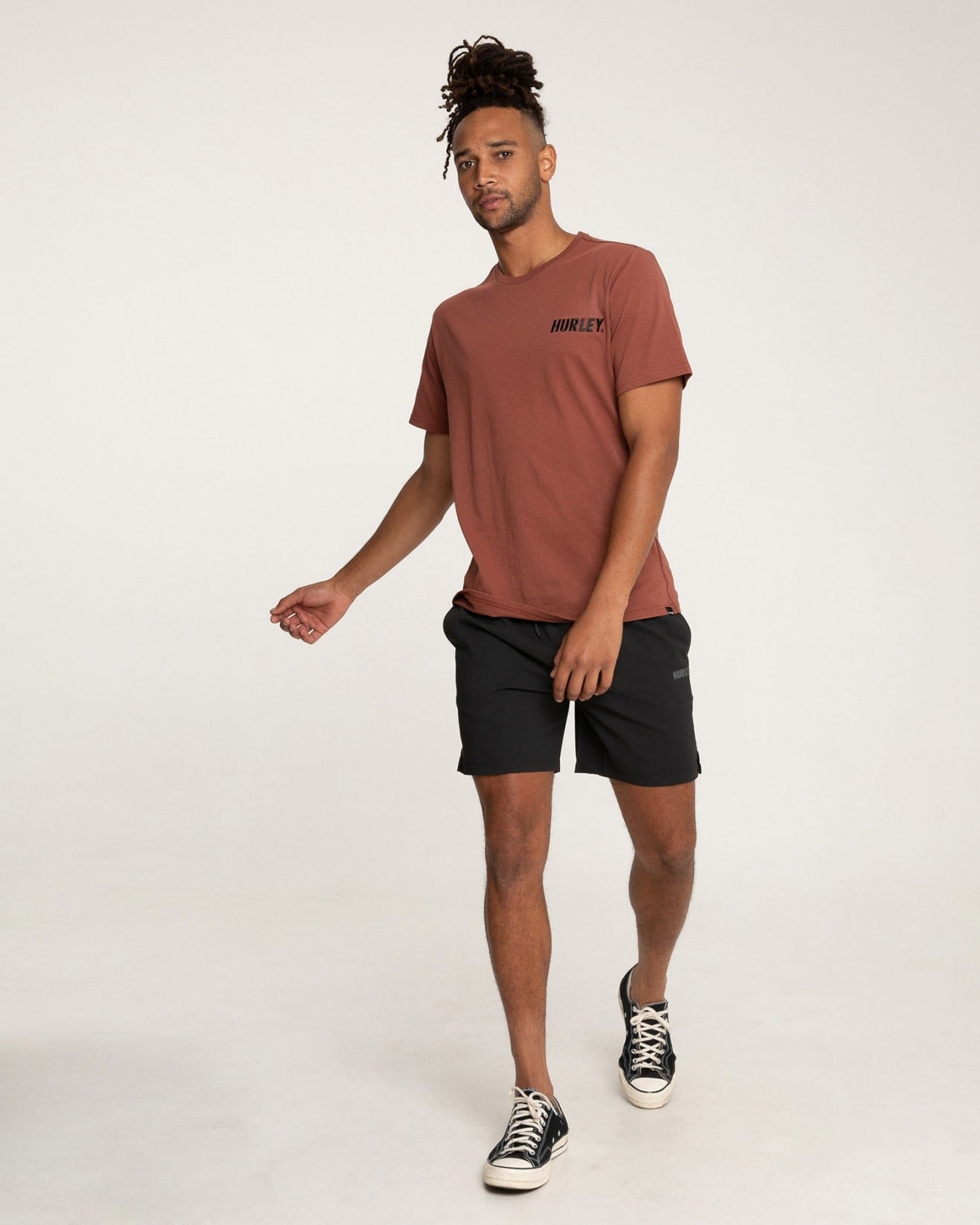 Everyday Washed Fastlane Hurley Mens T Shirt Garnet