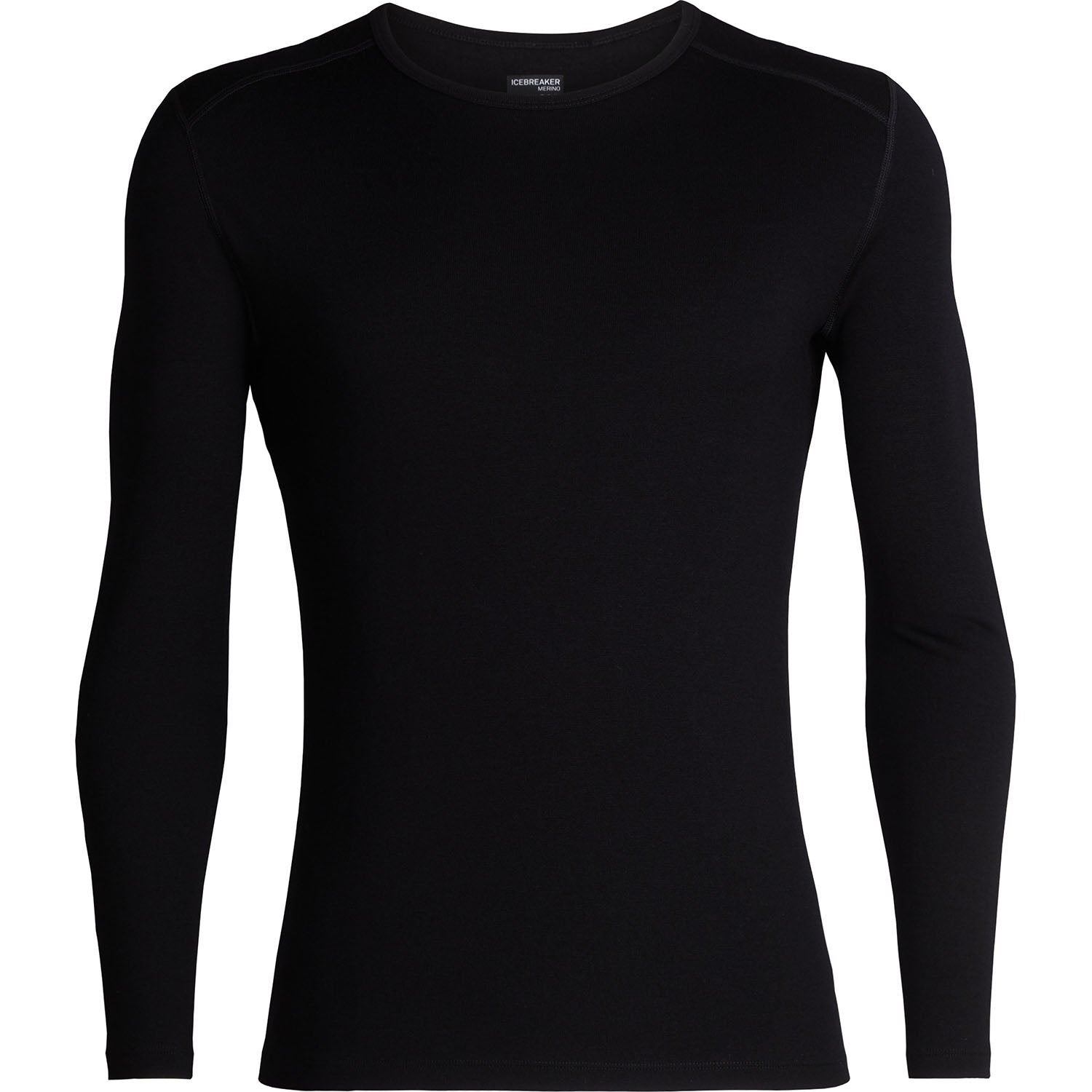 Icebreaker Mens Tech Top Long Sleeve Crewe Thermal Top 2019 Black