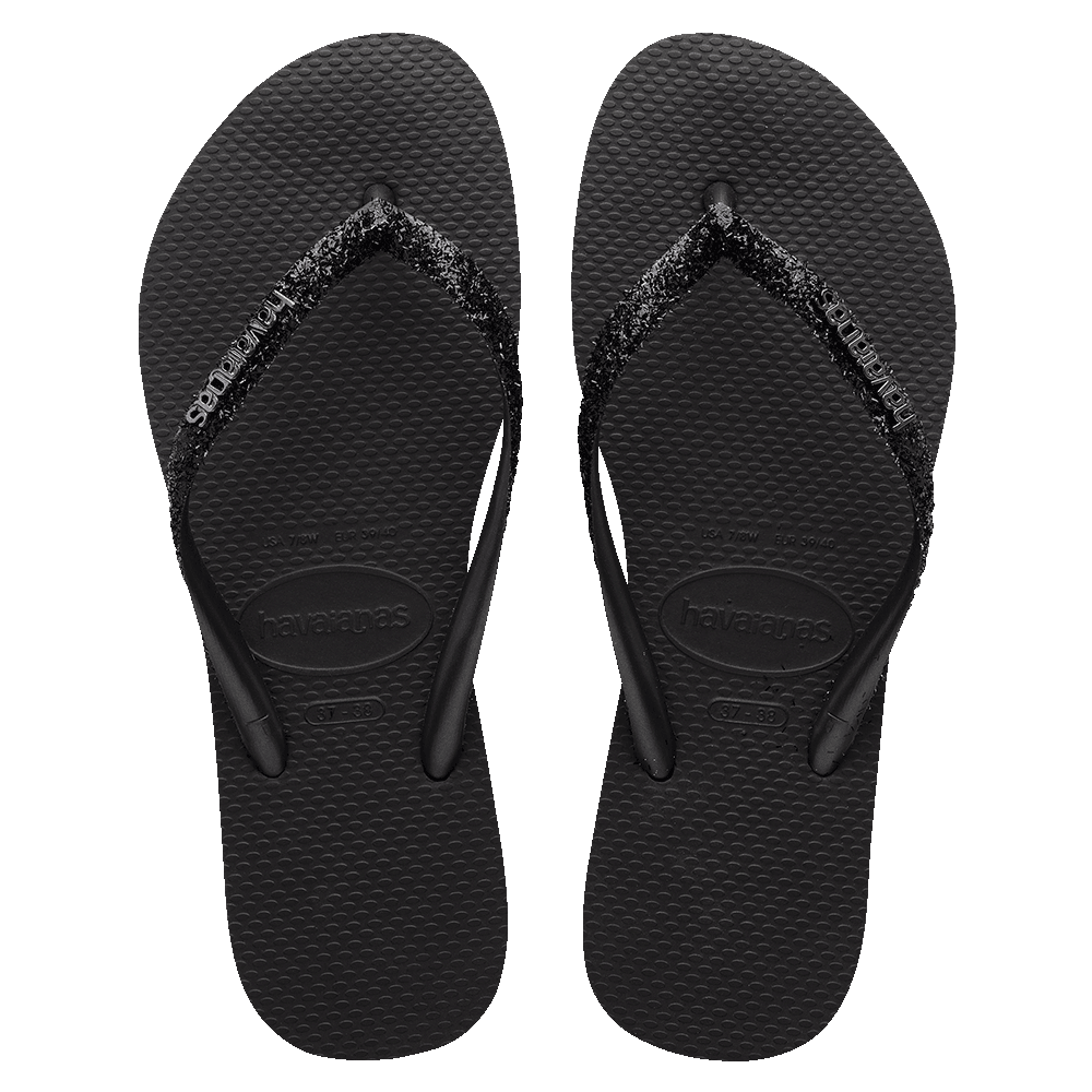 Slim Metal Logo Glitter II Thongs