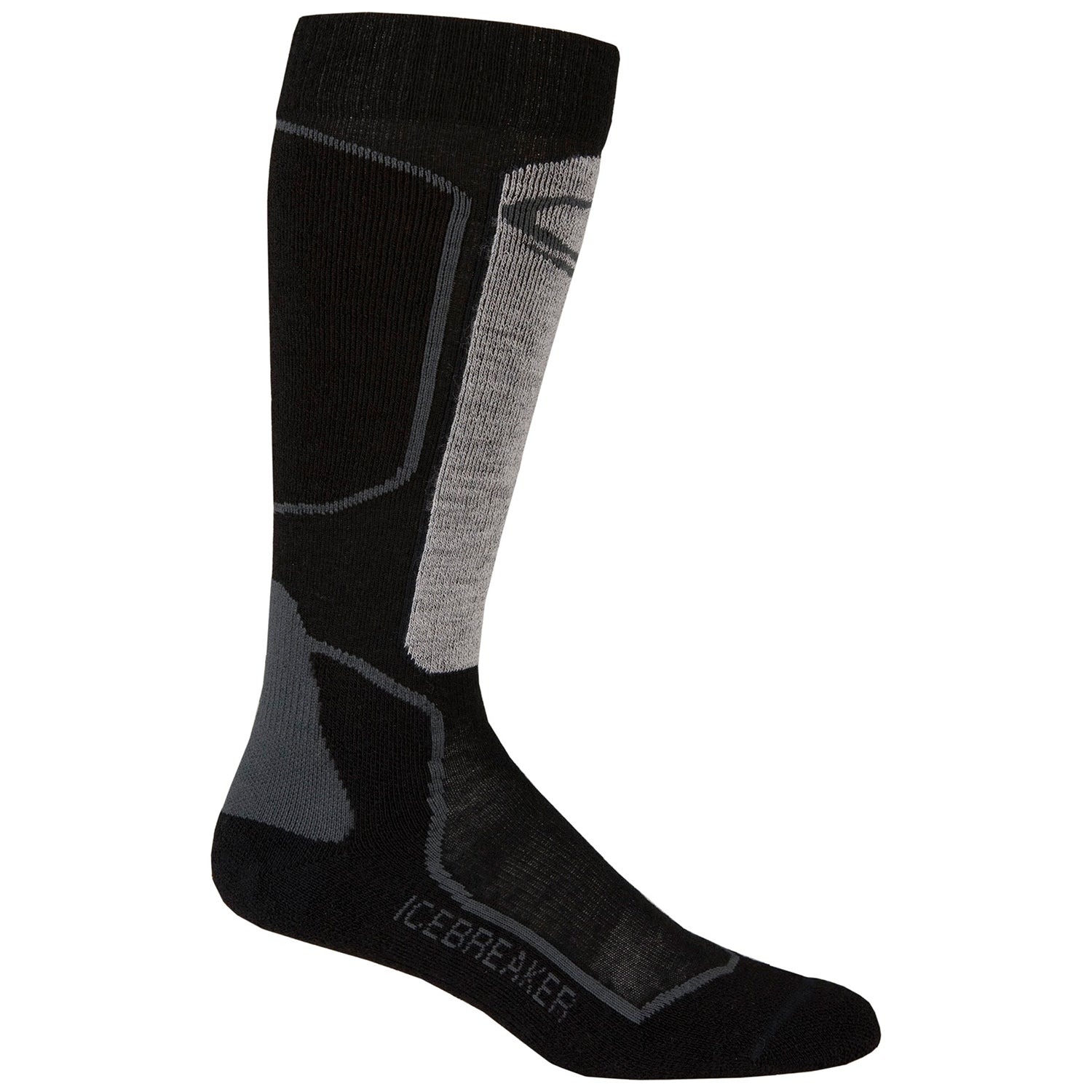 Icebreaker Womens Ski+ Over the Calf Sock 2018 Oil Black Sliver