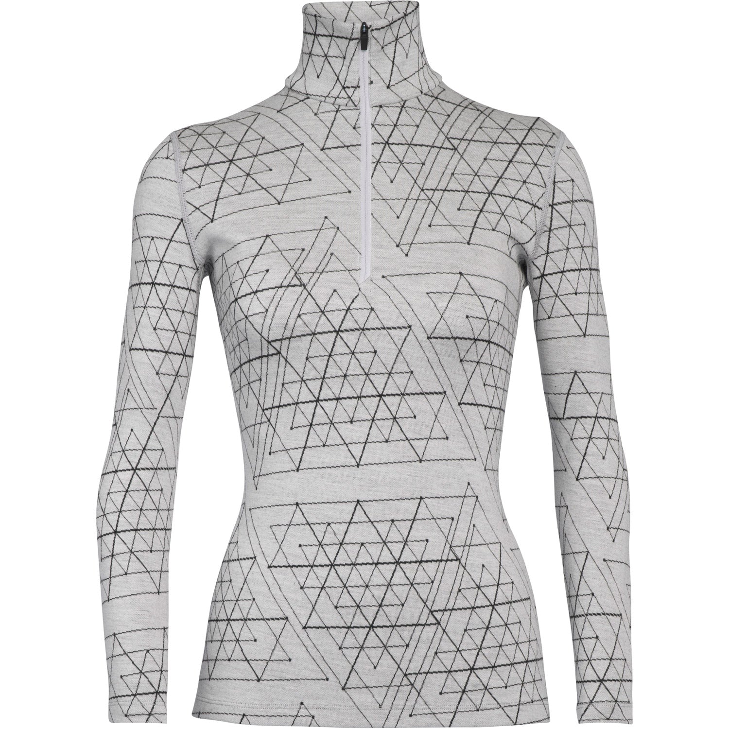 Icebreaker Womens 250 Vertex Long Sleeve Half Zip Thermal Top Ice Structure Snow