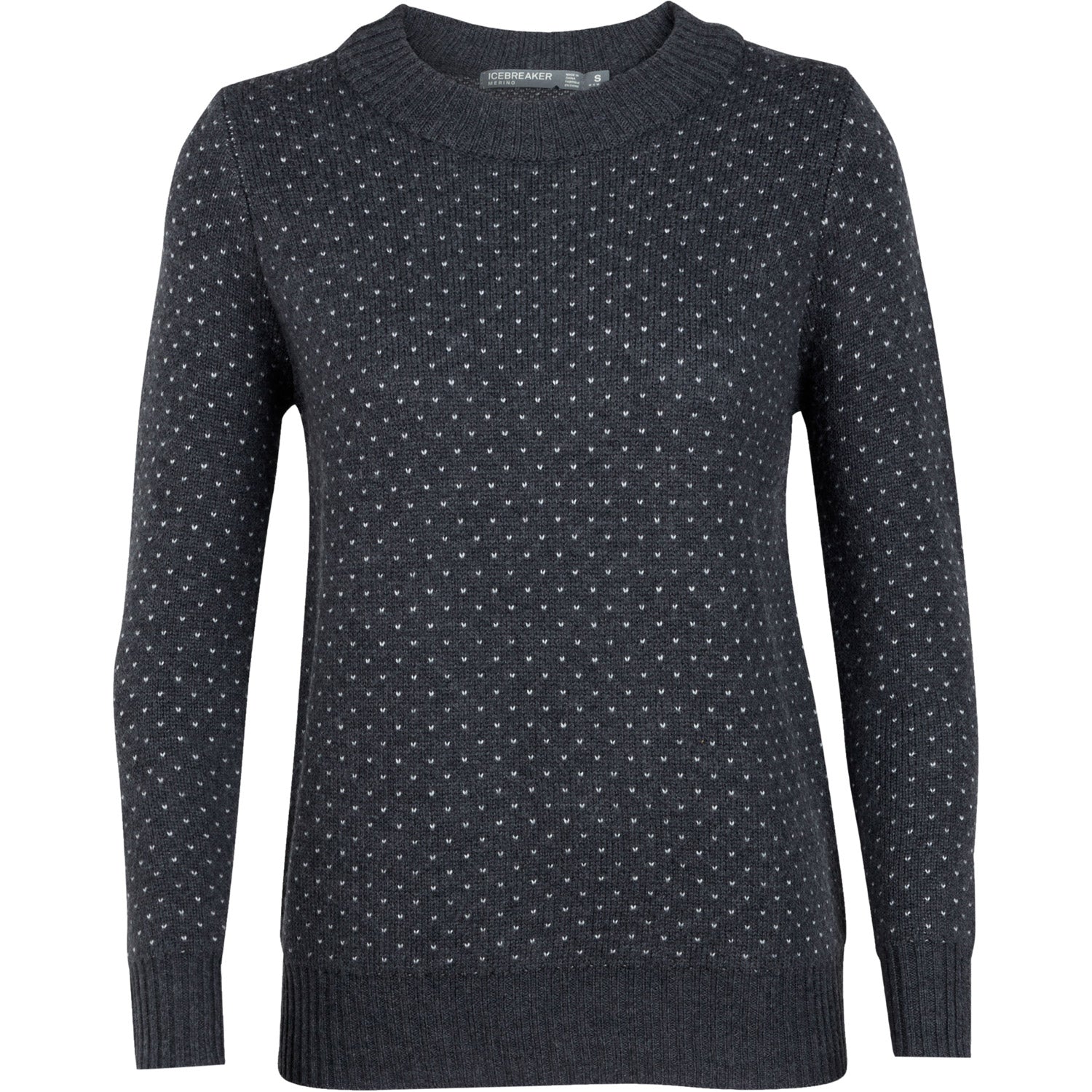 Icebreaker Womens Waypoint Crewe Sweater Char Heather