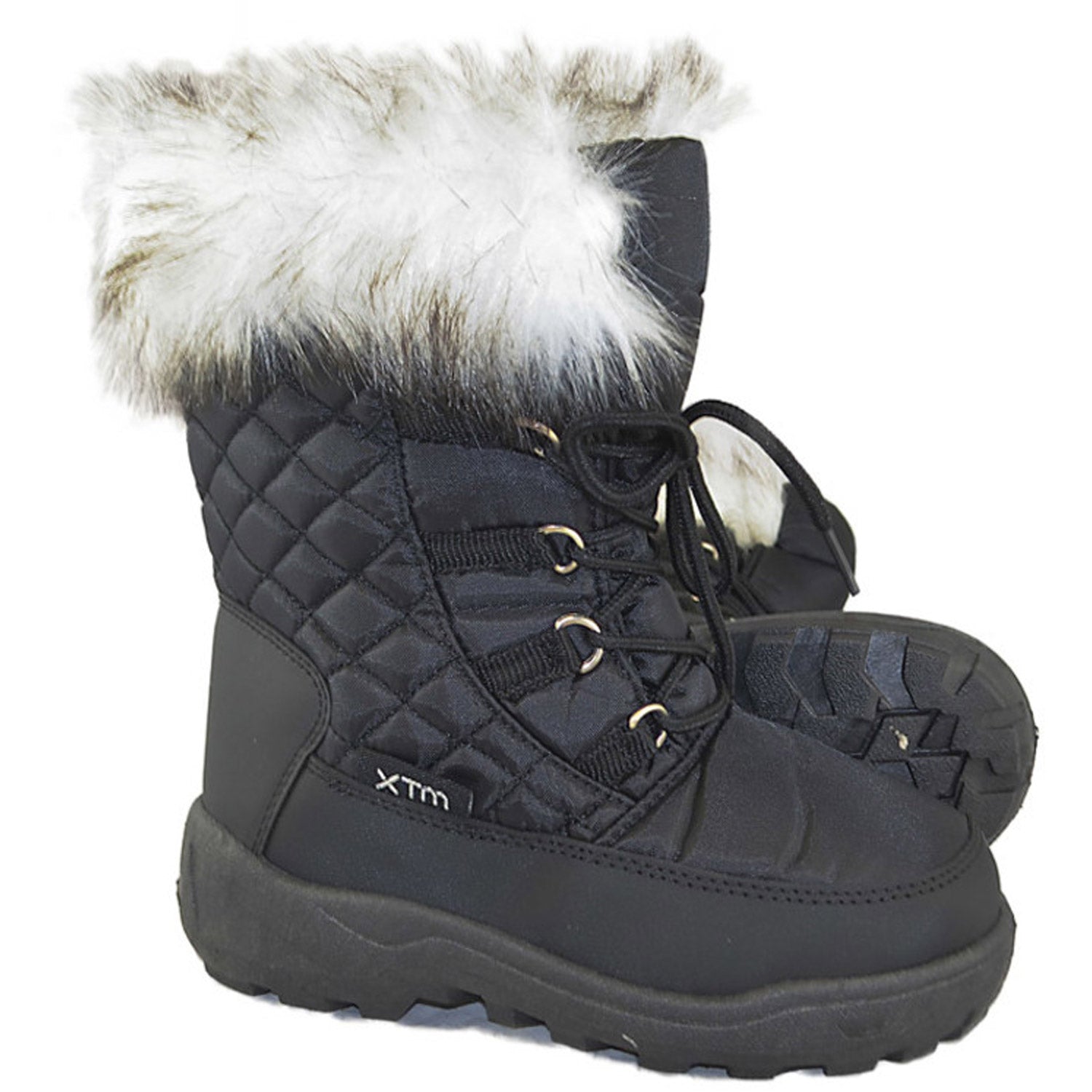 Inessa Girls' Fur Trim Winter Snow Boot