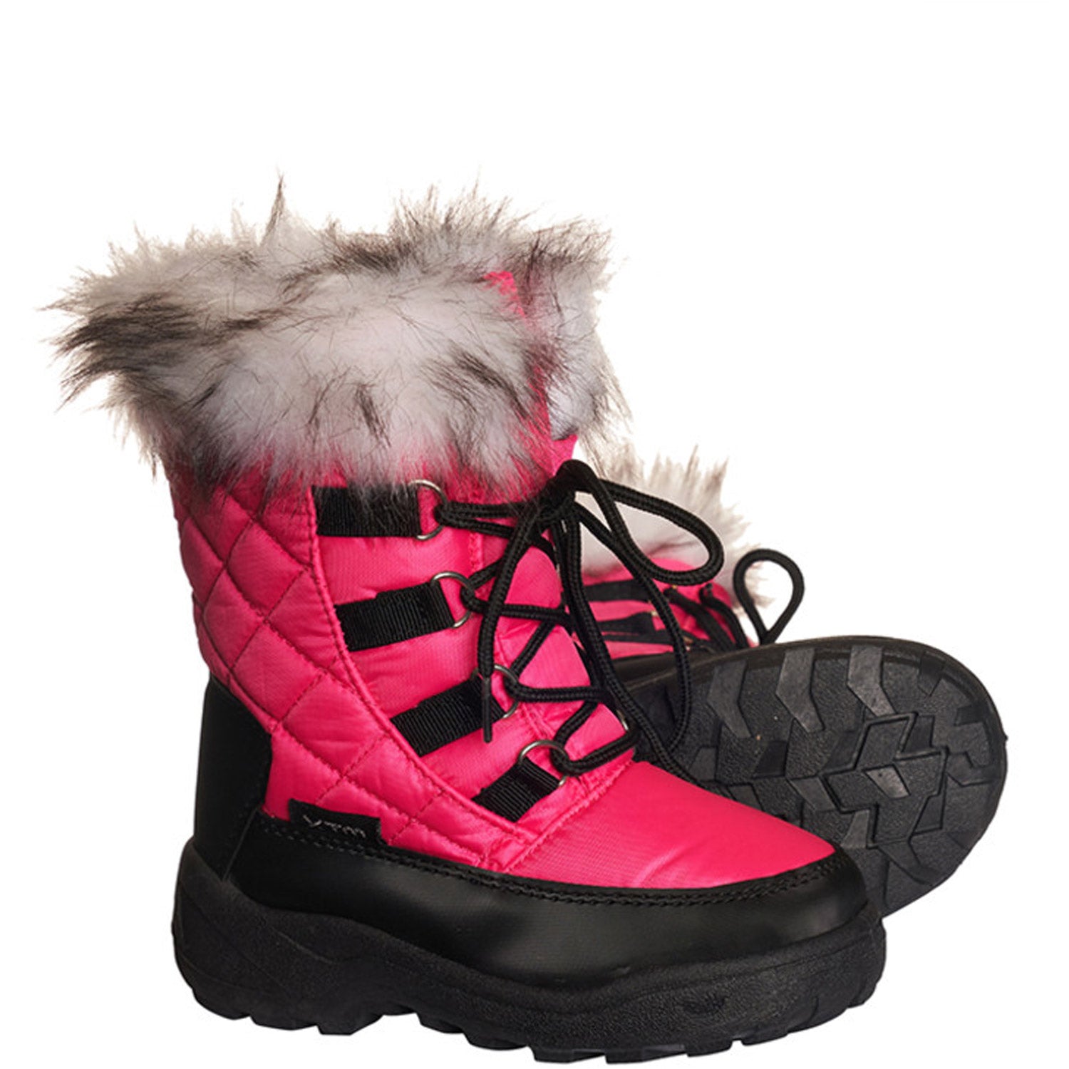 Inessa Girls' Fur Trim Winter Snow Boot