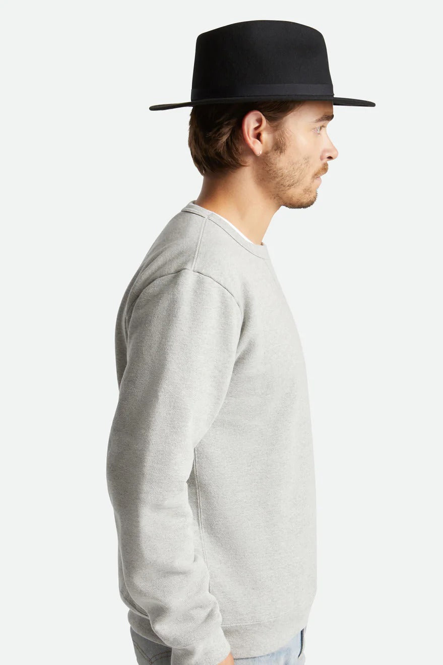 Wesley Packable Fedora Black/Black