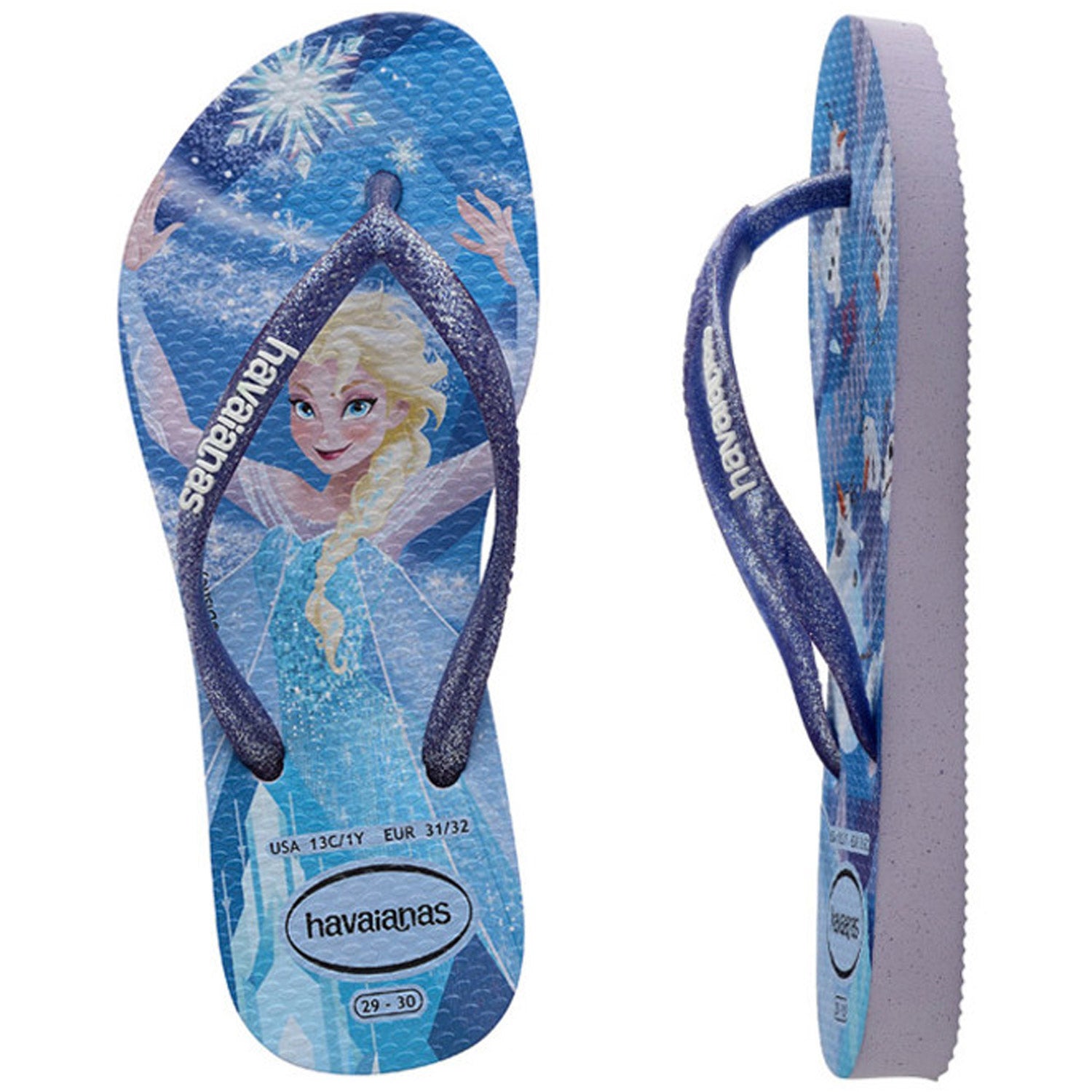Kids Slim Frozen Thongs Lilac