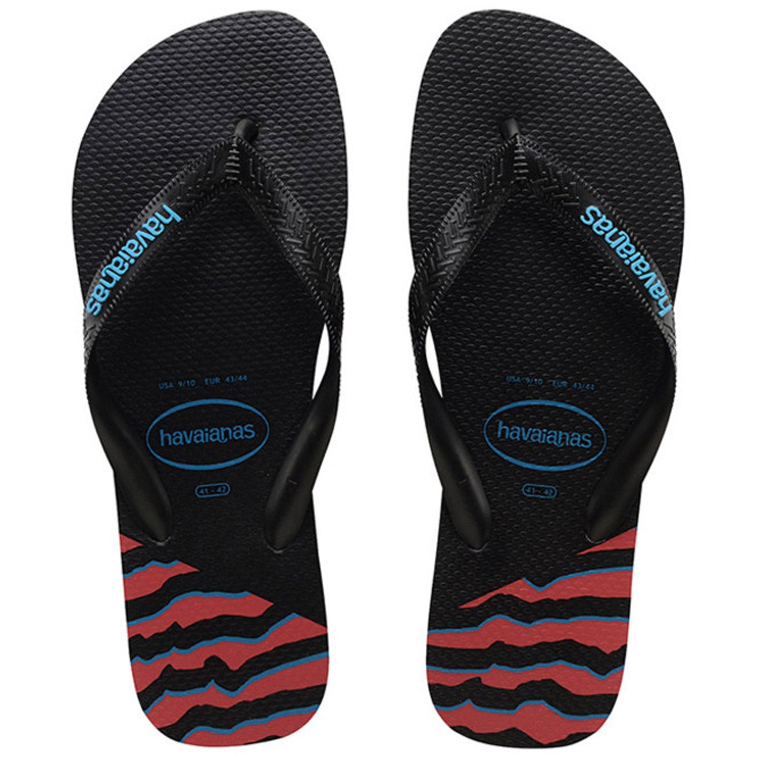 Kids Top Print Splice Thongs Black Black