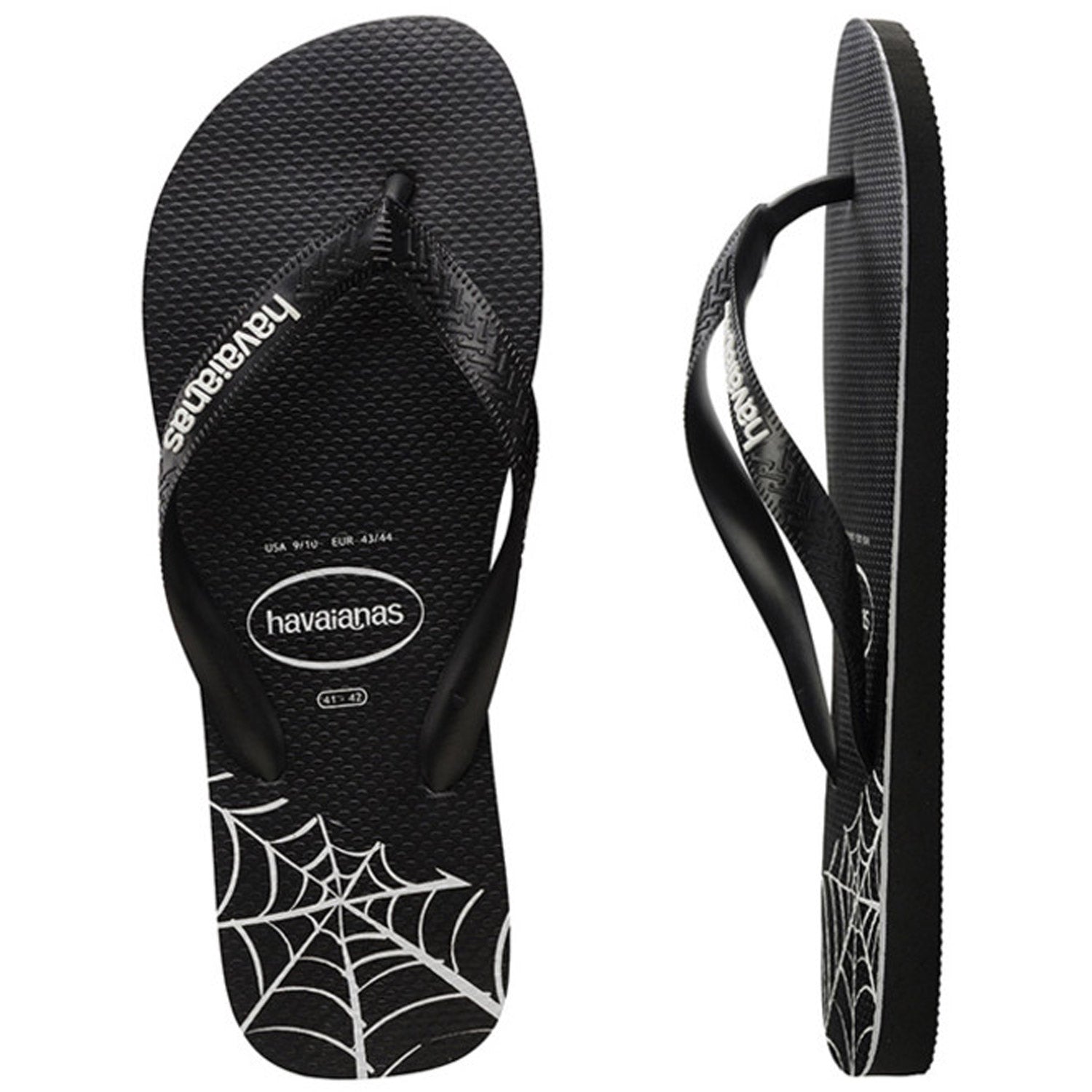 Kids Top Print Splice Thongs Black