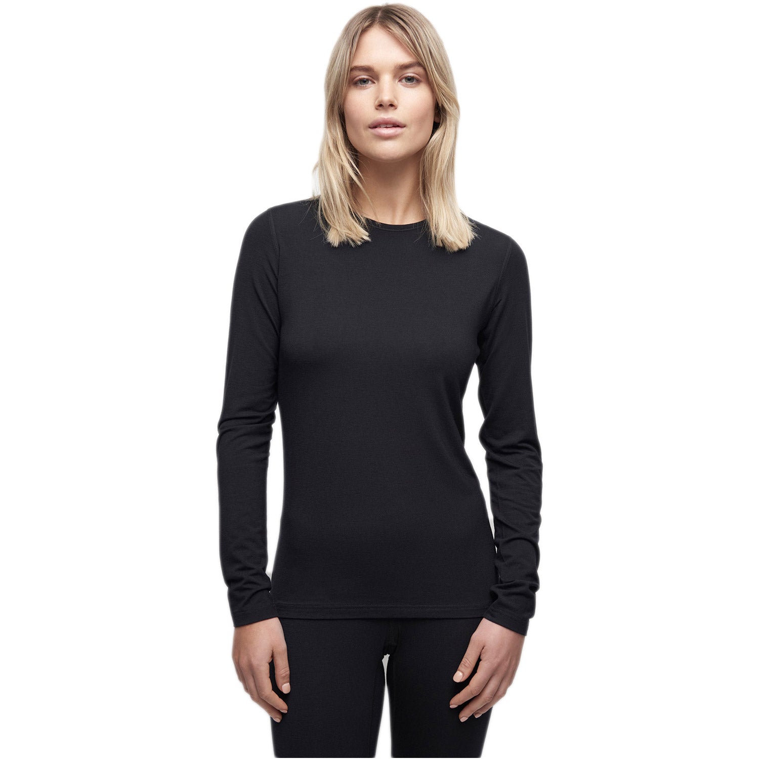 Le Bent Women's Core 200 Thermal Crew Top Black