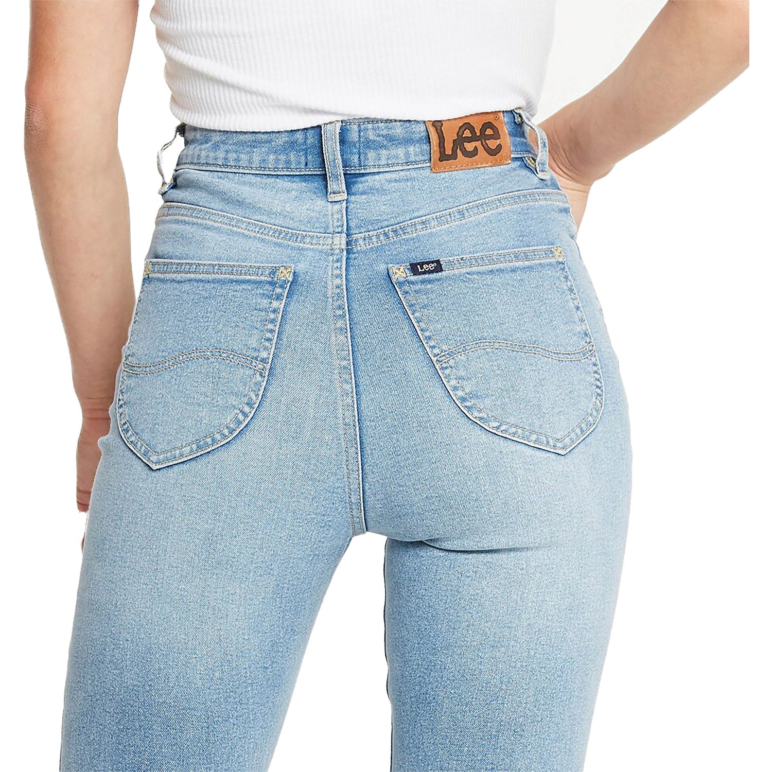 High Licks Crop Blue Spark Denim Pant