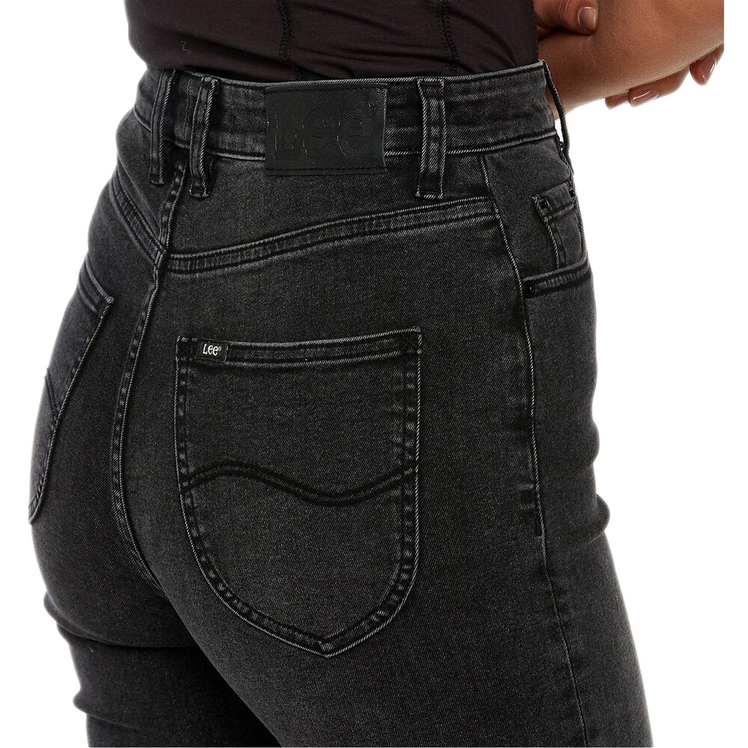 Lee Hourglass High Licks Crop Regal Black Denim Pant