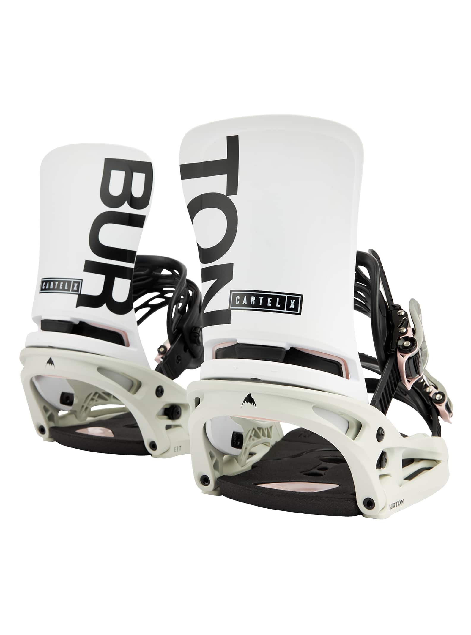 Burton Cartel X EST® Snowboard Bindings 2022 White / gray / logo