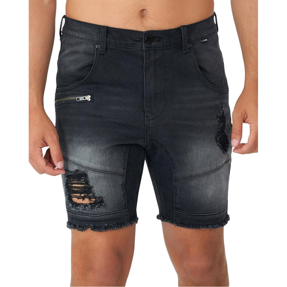 LSKD Torment Denim Shorts Black