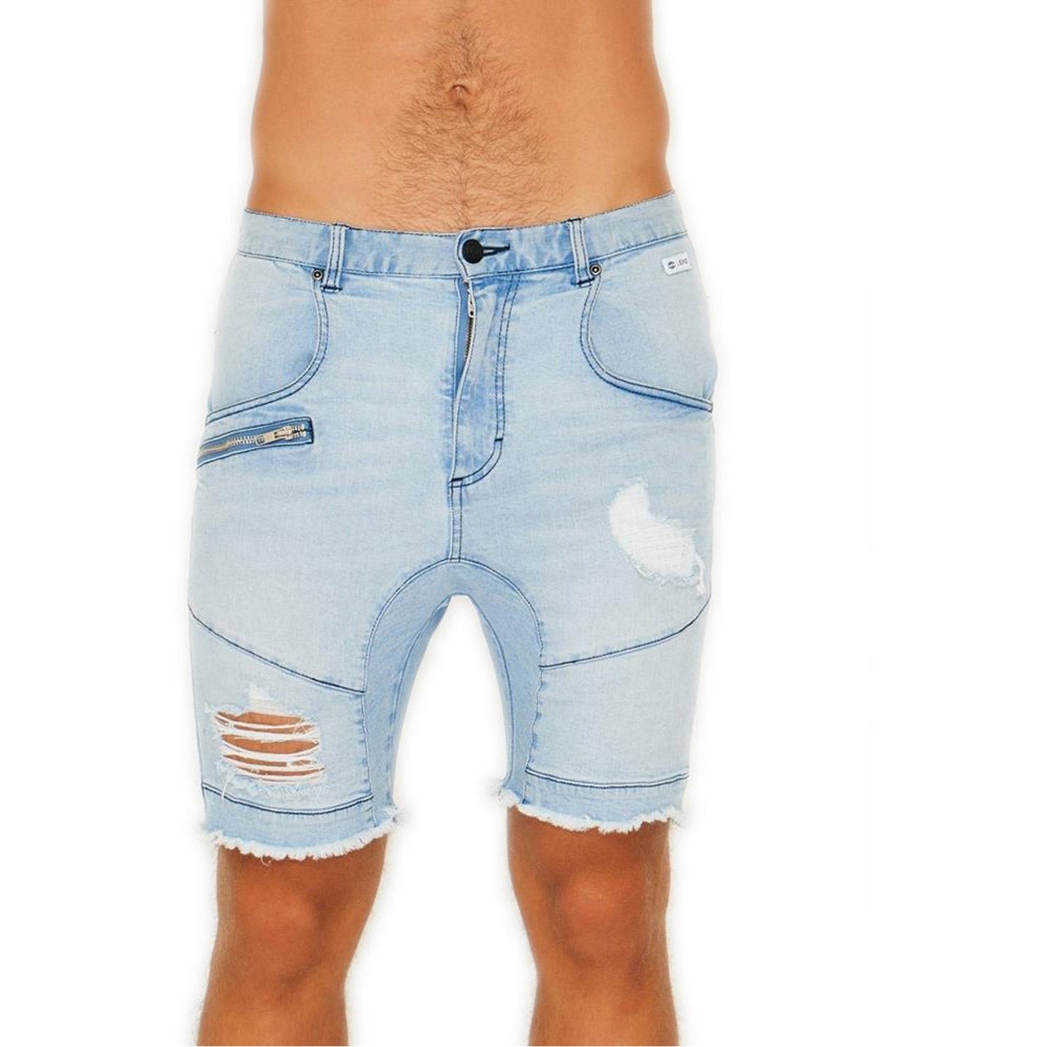 LSKD Torment Denim Shorts Light Idigo