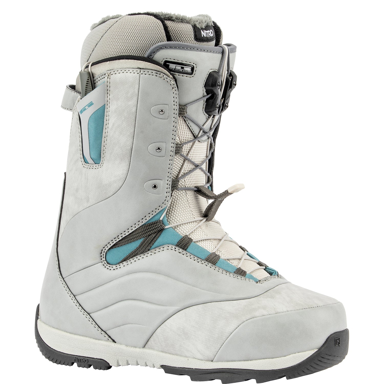 Nitro Crown TLS Snowboard Boot 2020 Grey Steel Blue