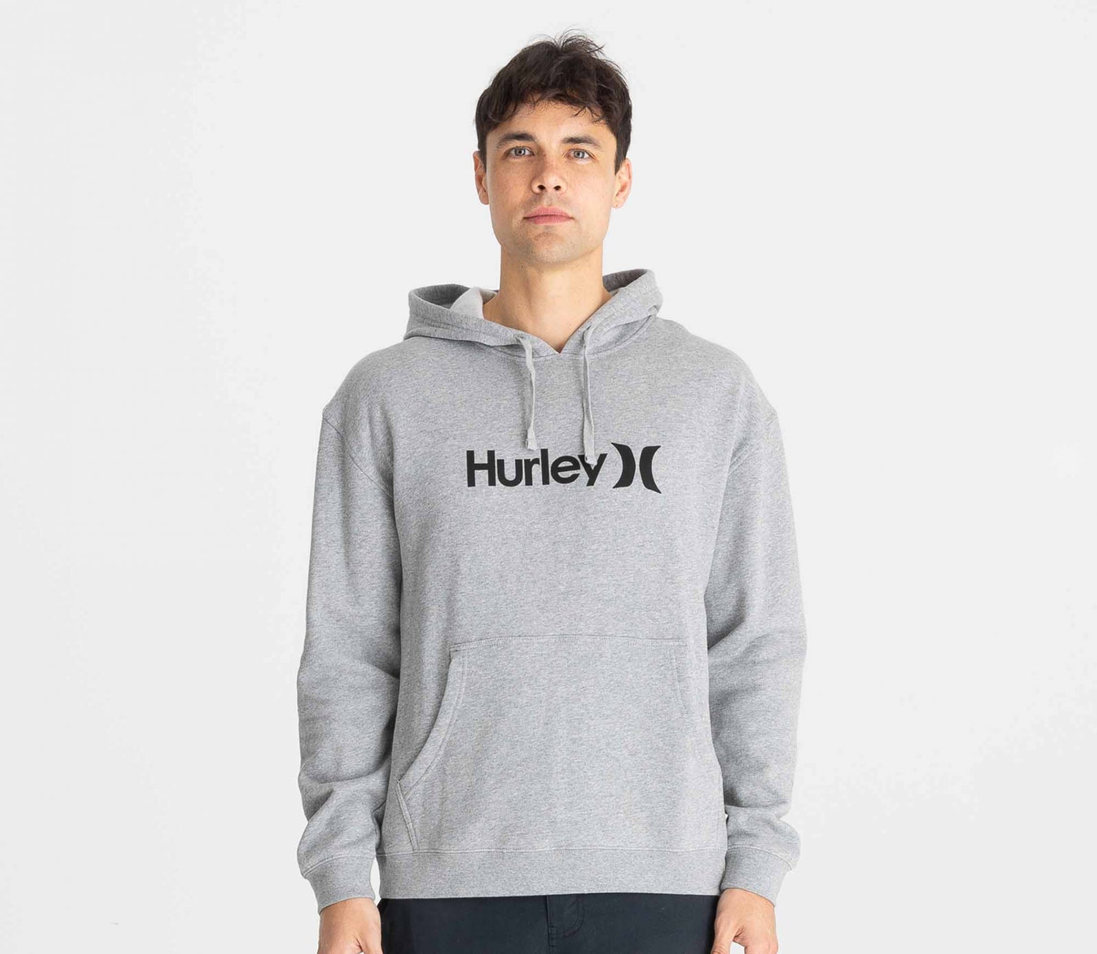 Hurley One And Only Solid Pullover Hoodie Dark Grey Heather
