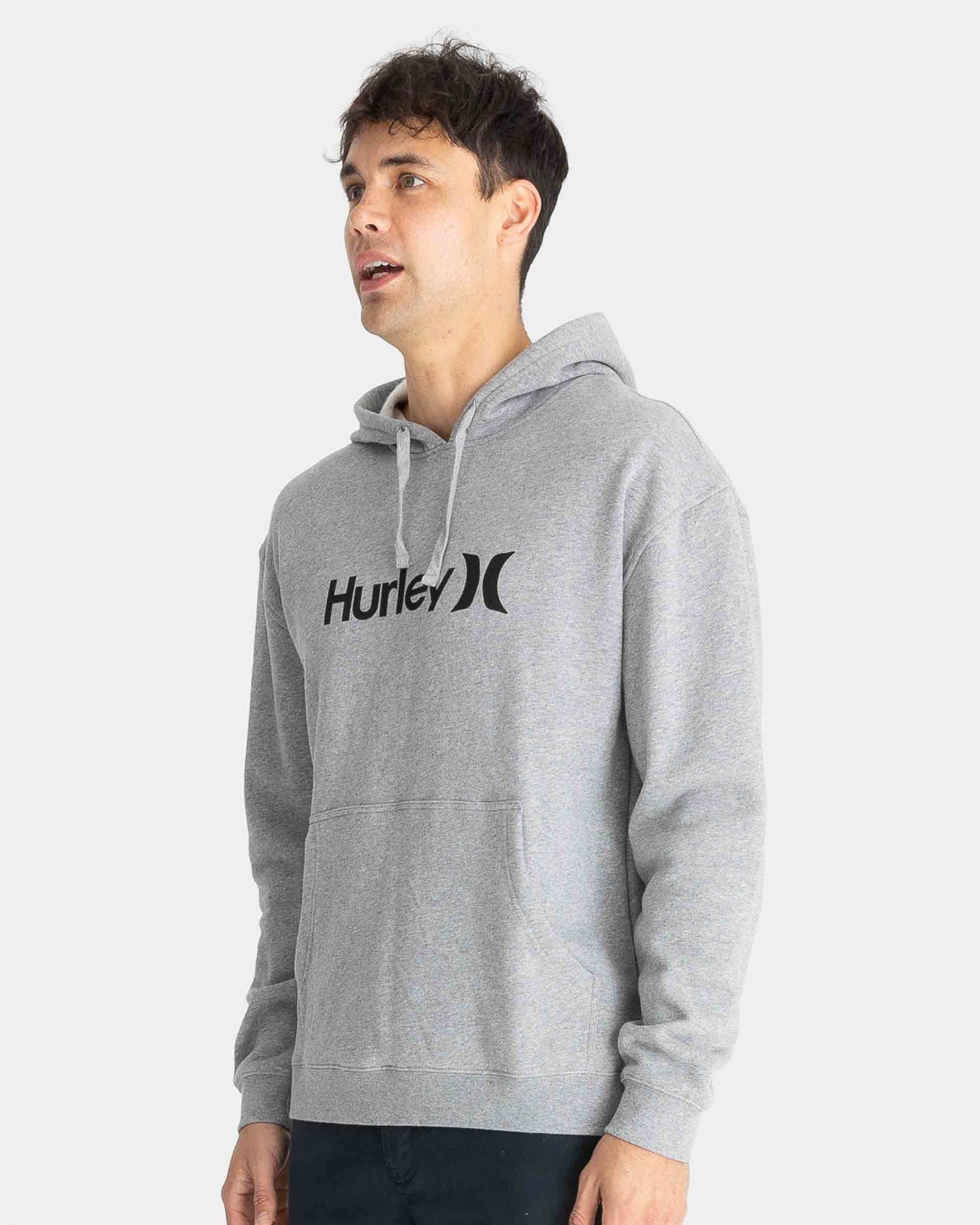 Hurley One And Only Solid Pullover Hoodie Dark Grey Heather