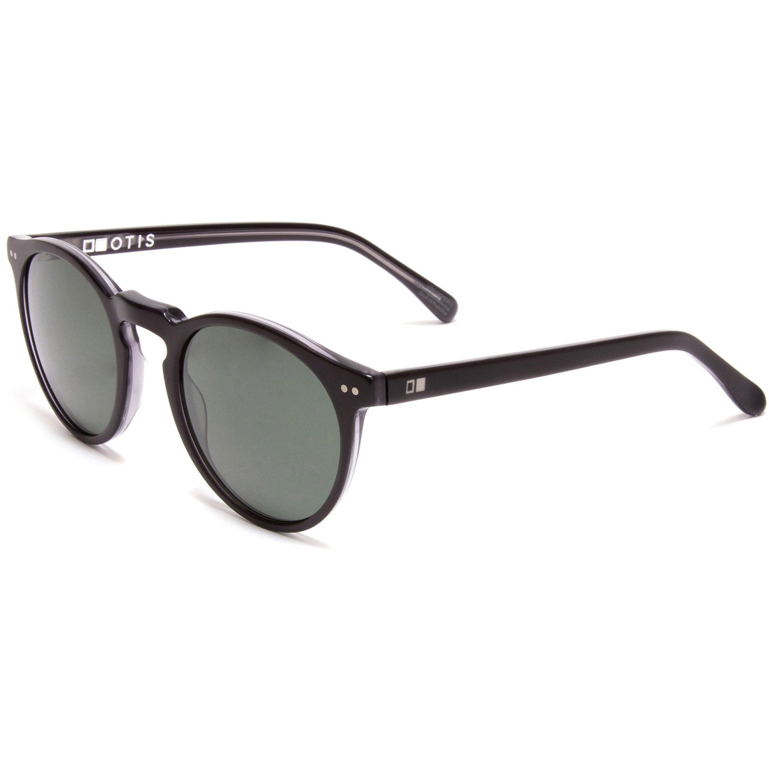 Otis Omar Sunglasses Satin Black Clear / Grey Polarised Lens