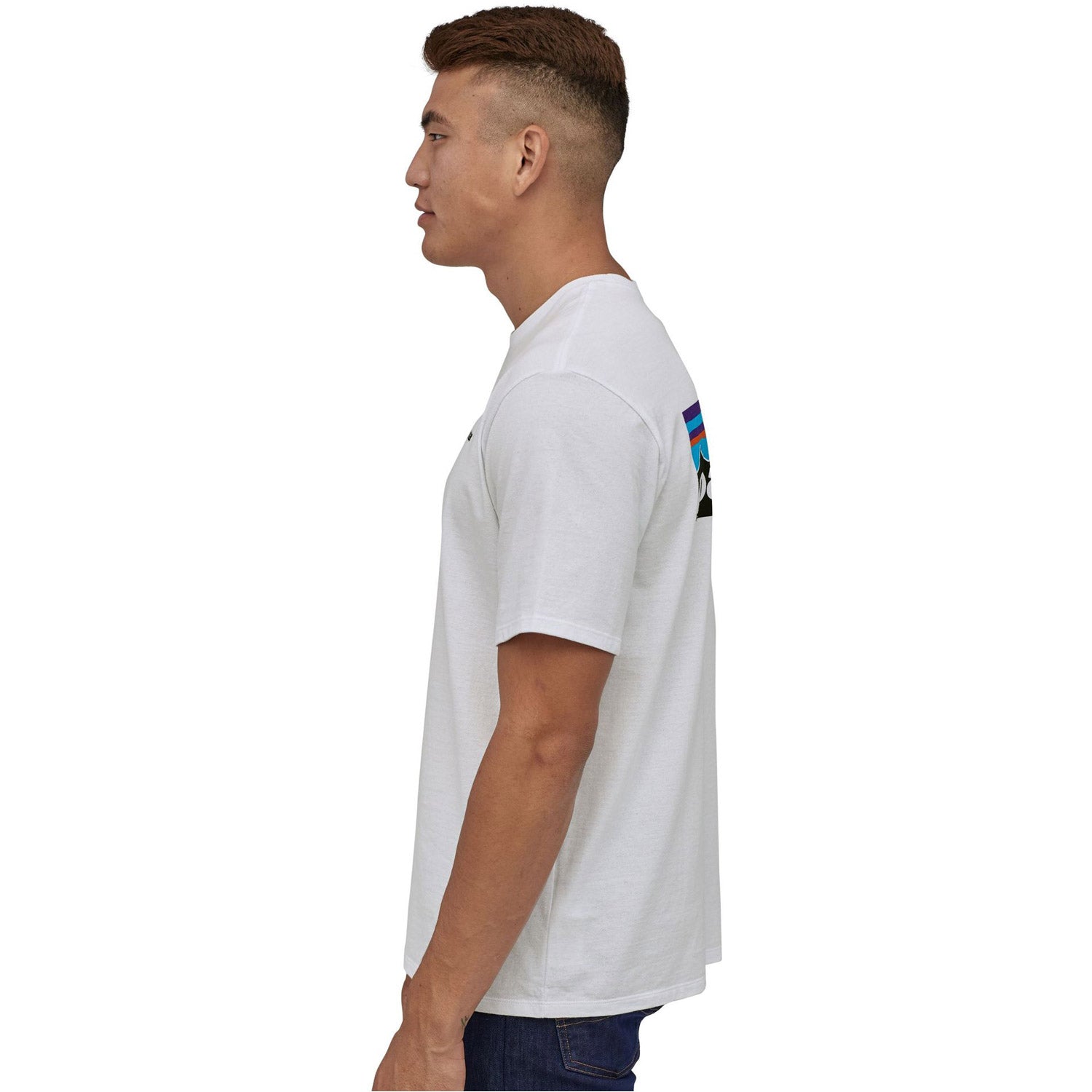 Patagonia Mens P-6 Logo Responsibili-Tee White